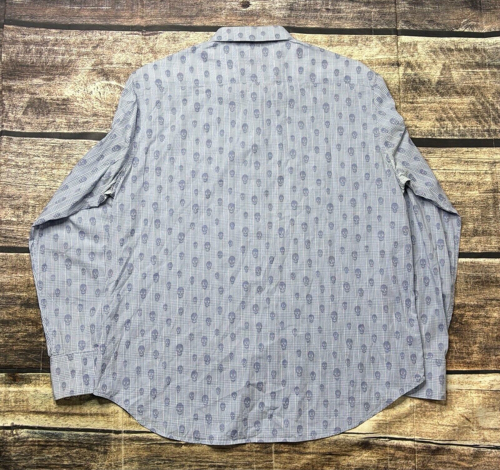 Robert Graham Robert Graham Shirt Men's XL Skull Plaid Floral Flip Cuff Size US XL / EU 56 / 4 - 9 Thumbnail