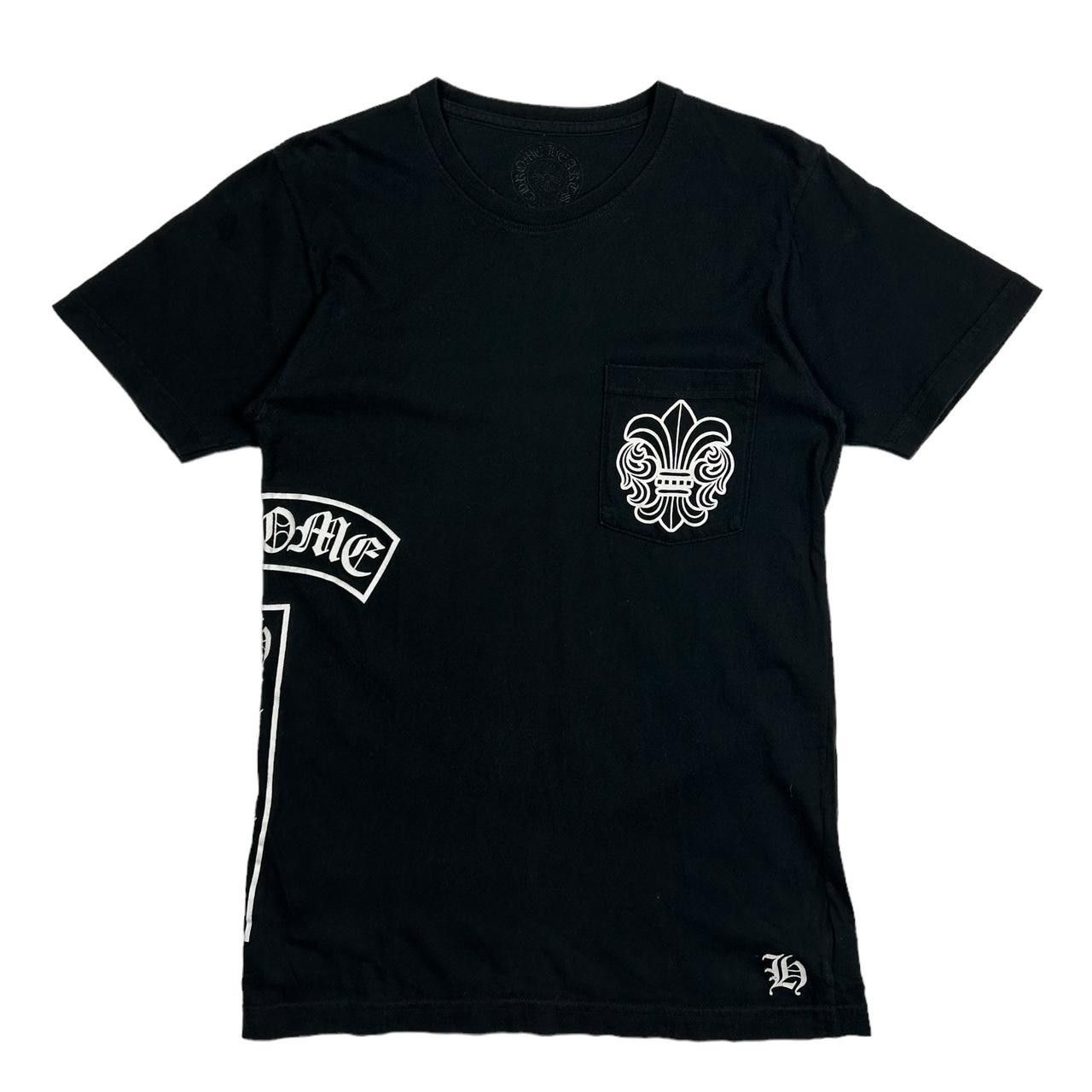 image of Chrome Hearts Le Fleur Cross T-Shirt in Black, Men's (Size Small)