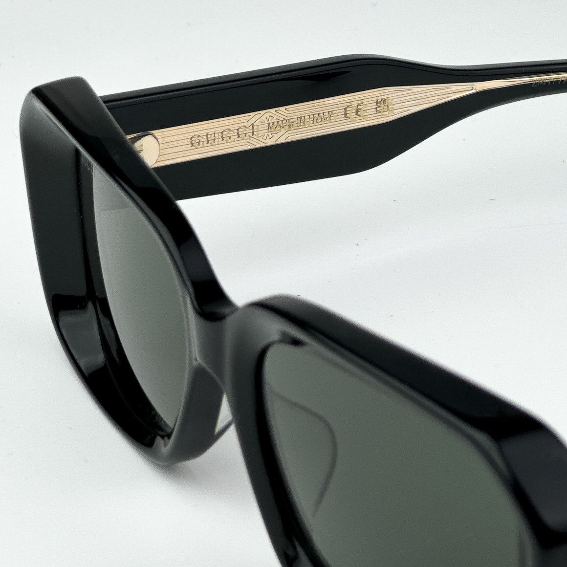 Gucci NEW Gucci GG1531SK 001 Black Grey Women Rectangle Sunglasses Size ONE SIZE - 5 Thumbnail