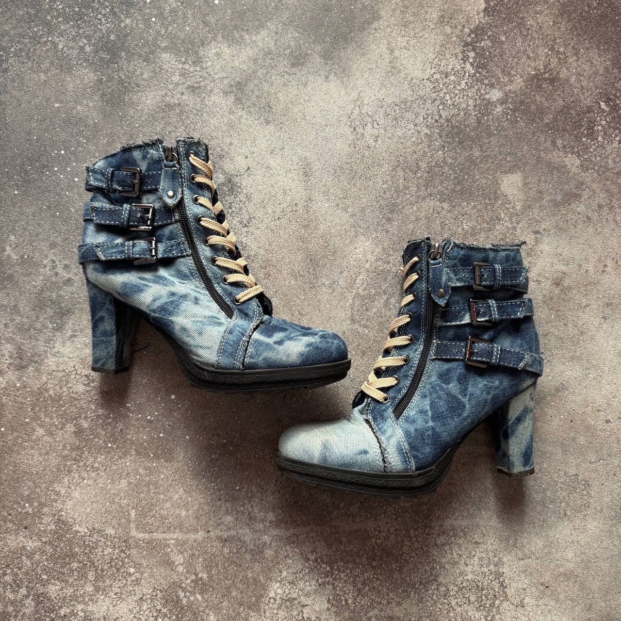 If Six Was Nine Gothicana Vintage Y2K Strap Details Heels Boots Size US 9 / IT 39 - 1 Thumbnail
