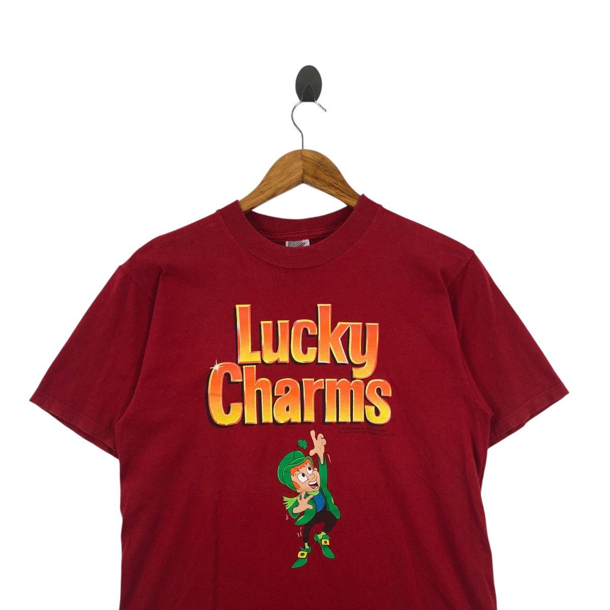 Lucky Brand × Vintage Vintage 90s Food Brand LUCKY CHARMS Rainbow T-Shirt Size US M / EU 48-50 / 2 - 3 Thumbnail