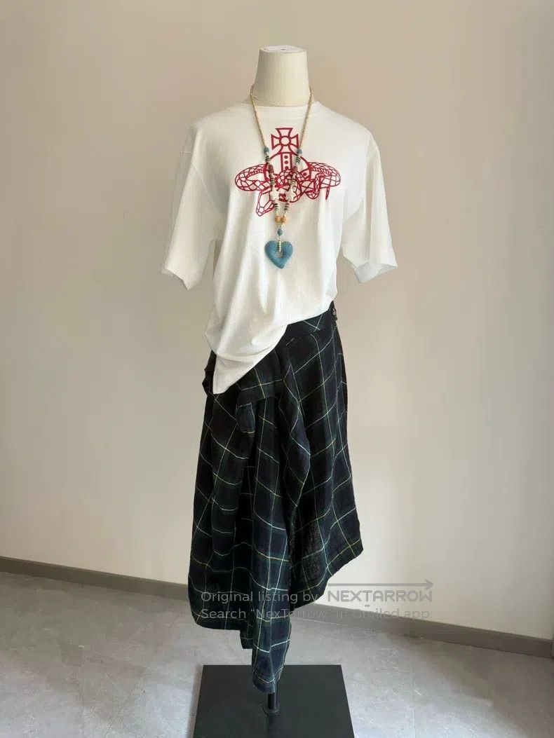 Vivienne Westwood Vivienne Westwood size 3 Plaid Asymmetrical Deformed Skirt Size 42" / US 20 - 1 Thumbnail