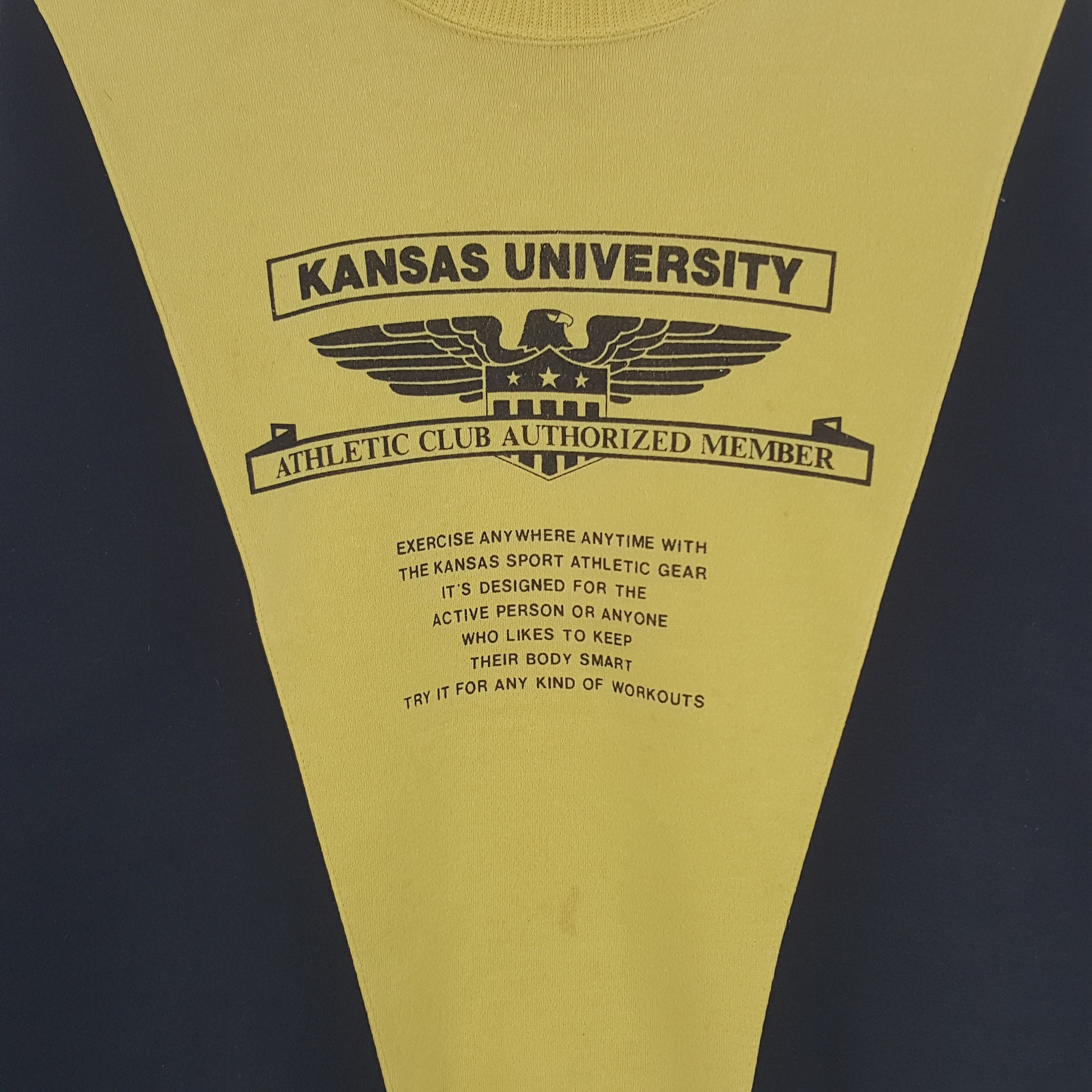 Japanese Brand × Vintage Vintage Kansas University American Sports Style Sweatshirt Size US M / EU 48-50 / 2 - 2 Thumbnail