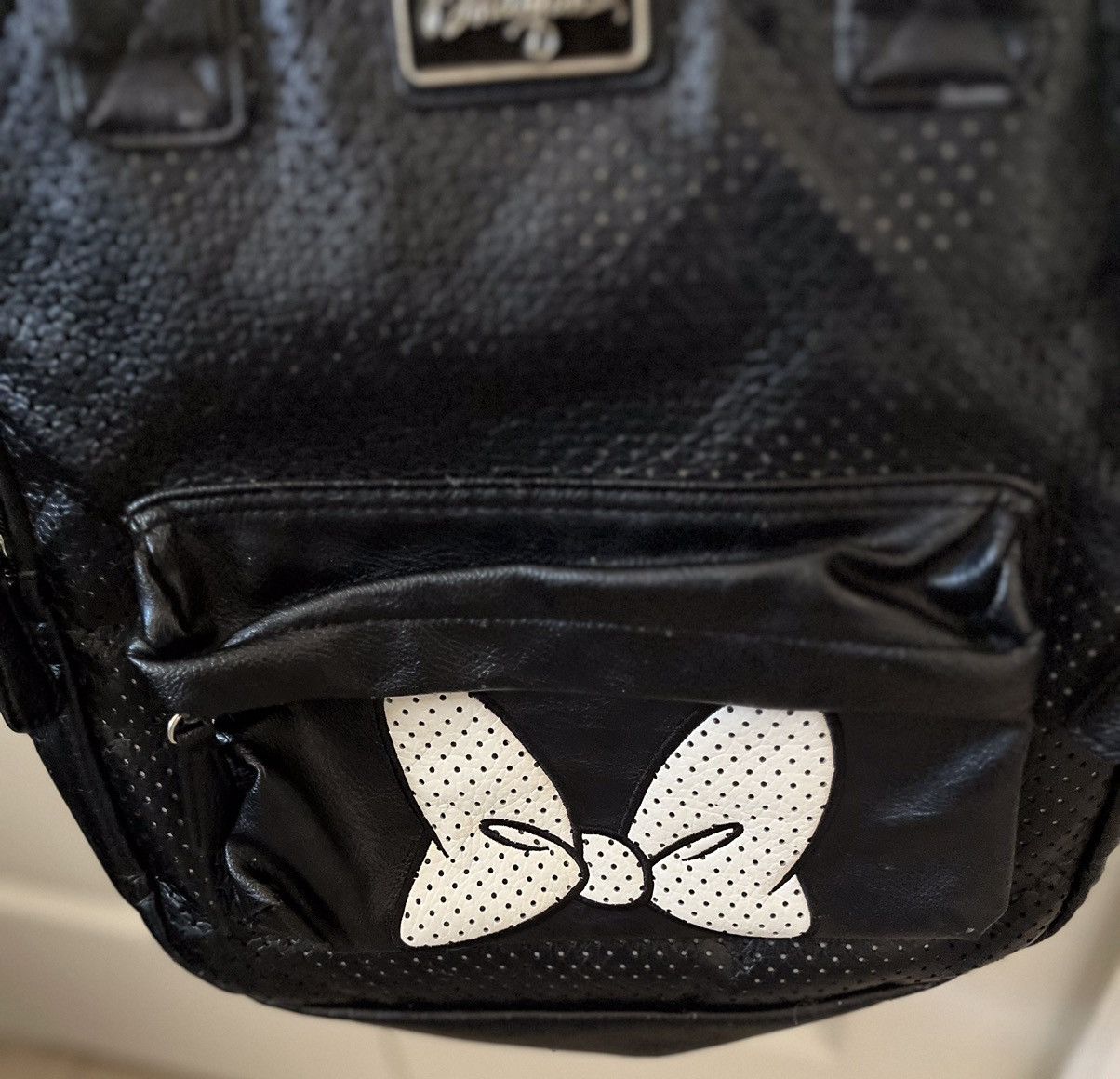Disney Disney Boutique Black Backpack Minnie Mouse Bow faux leather Size ONE SIZE - 1 Thumbnail