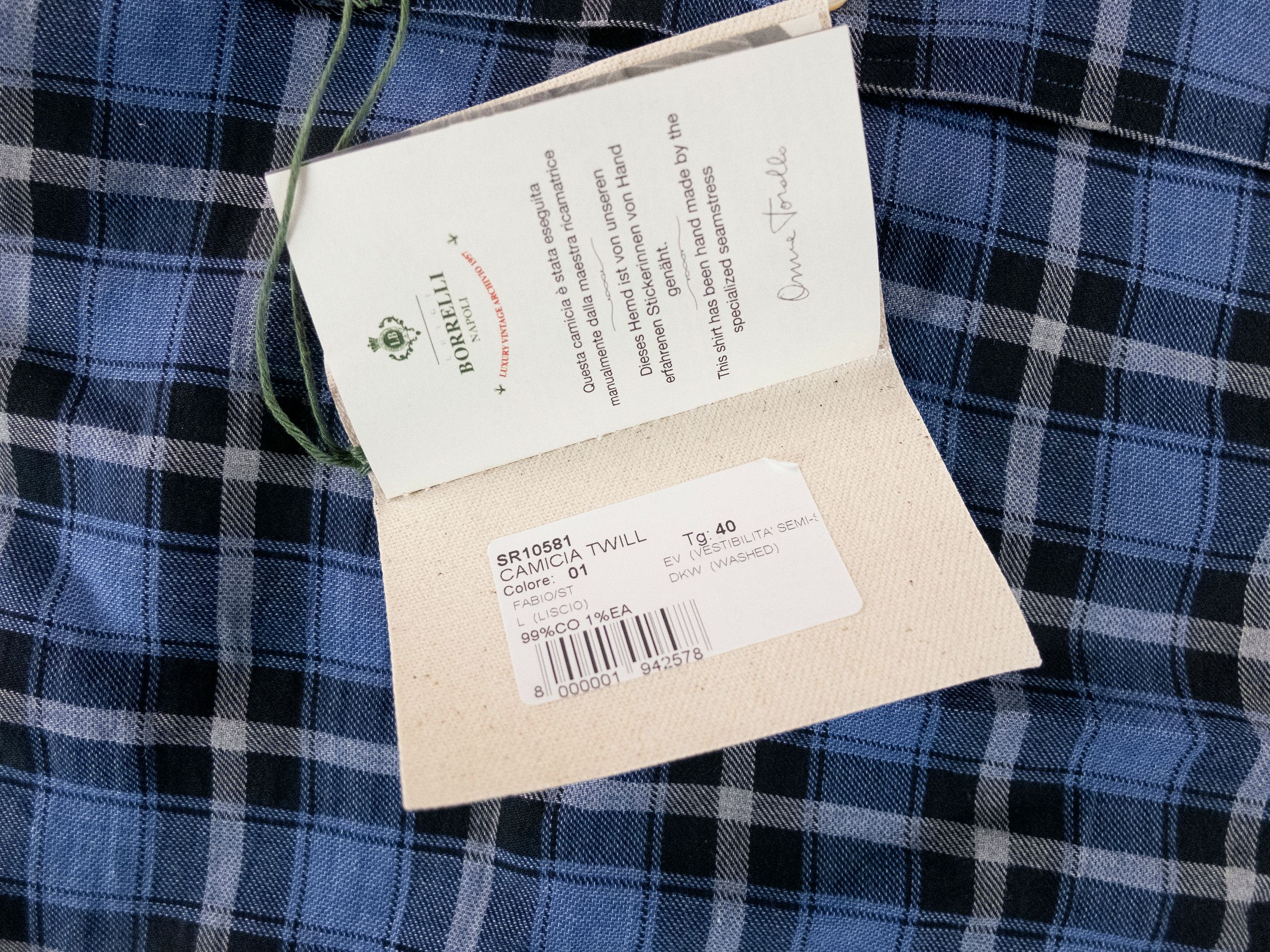 Luigi Borrelli BORRELLI Napoli blue cotton plaid dress shirt Size 40 15.75 Size US M / EU 48-50 / 2 - 3 Thumbnail