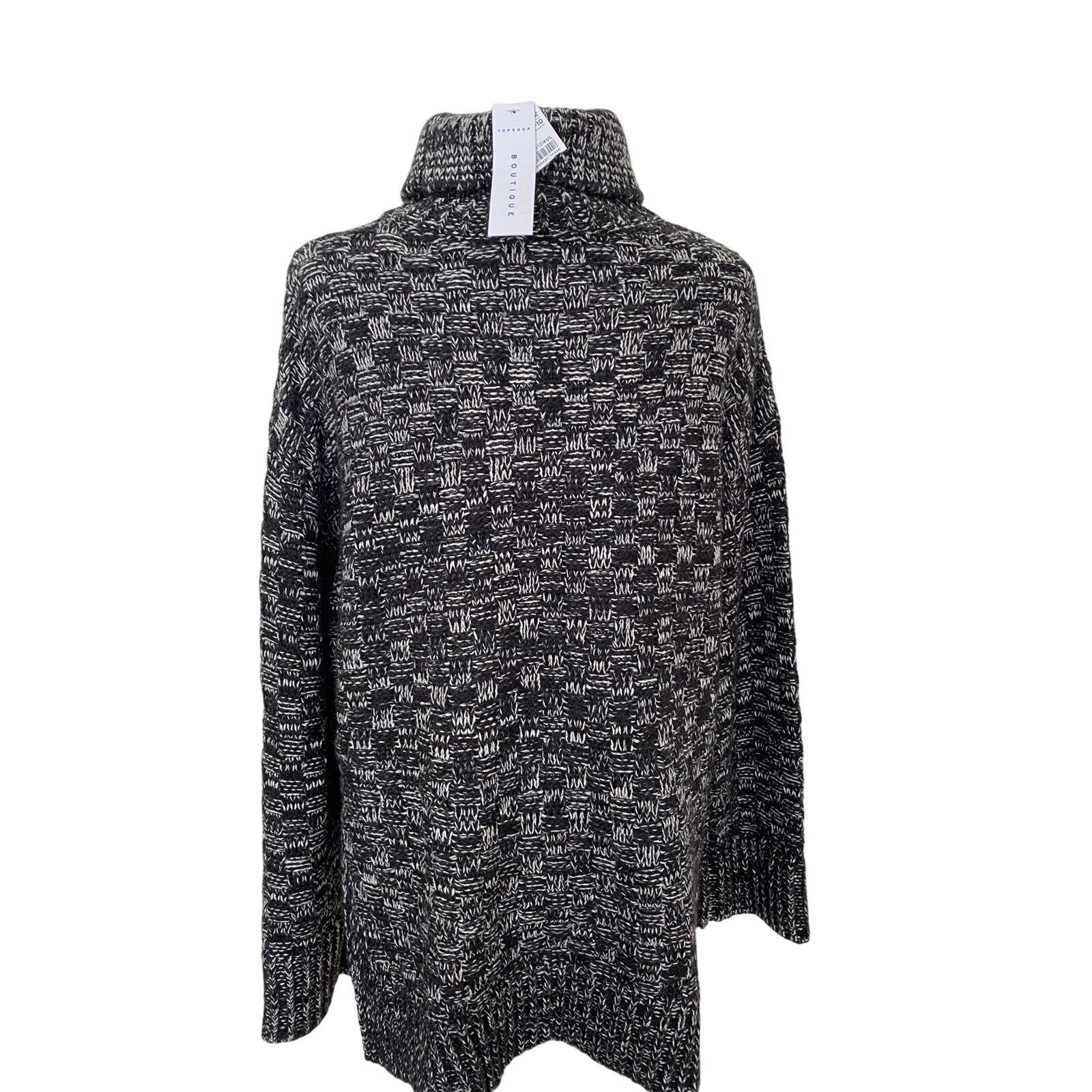 Topshop Topshop black and white wool size M warm tunic A003076 Size M / US 6-8 / IT 42-44 - 5 Thumbnail