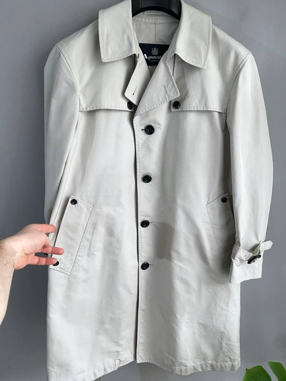 Aquascutum Aquascutum London Men's Grey Light Trench Coat, Size M Size US M / EU 48-50 / 2 - 9 Thumbnail