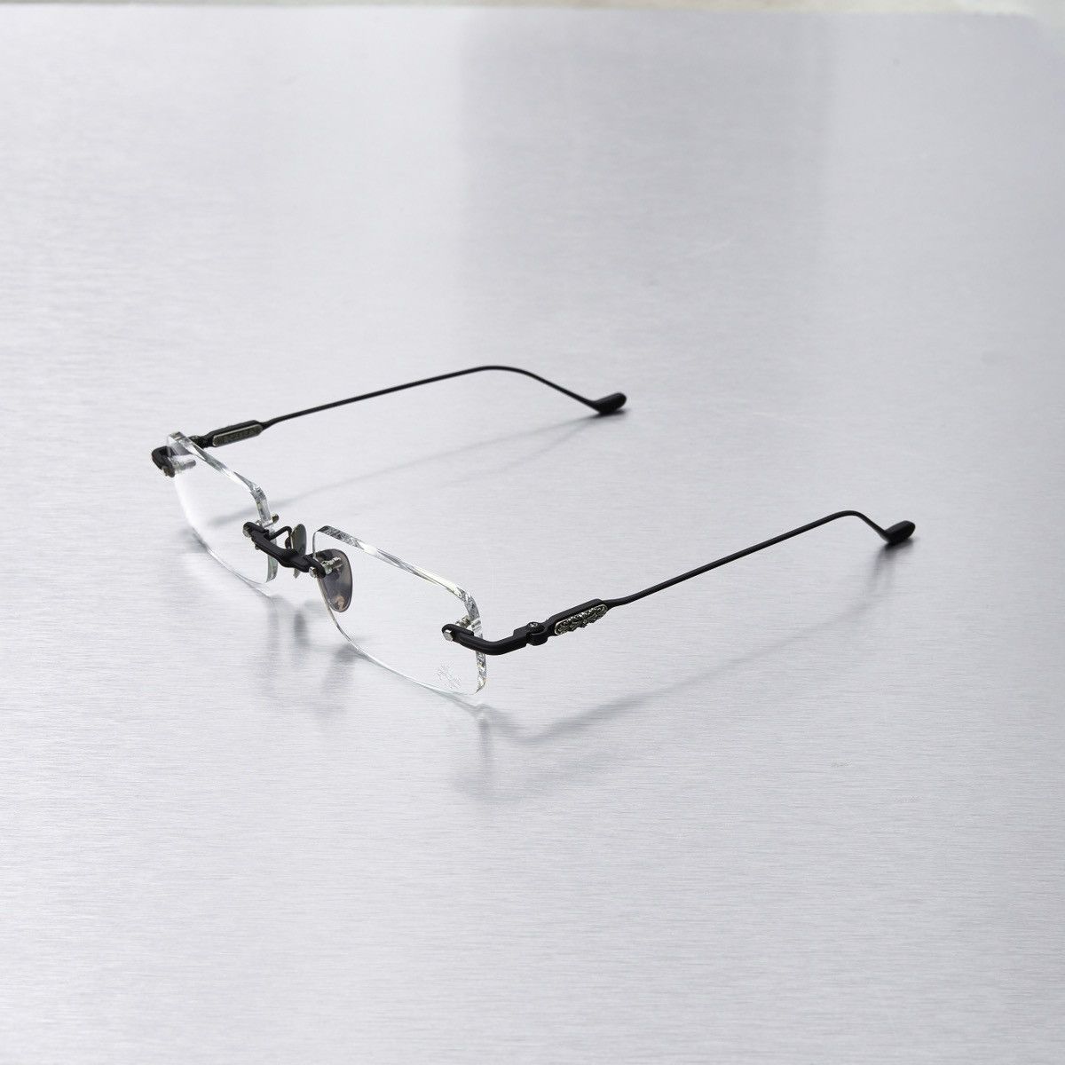 Chrome Hearts CHROME HEARTS SOFFFFFFFFERS II MATTE BLACK/SHINY SILVER GLASSES Size ONE SIZE - 1 Thumbnail