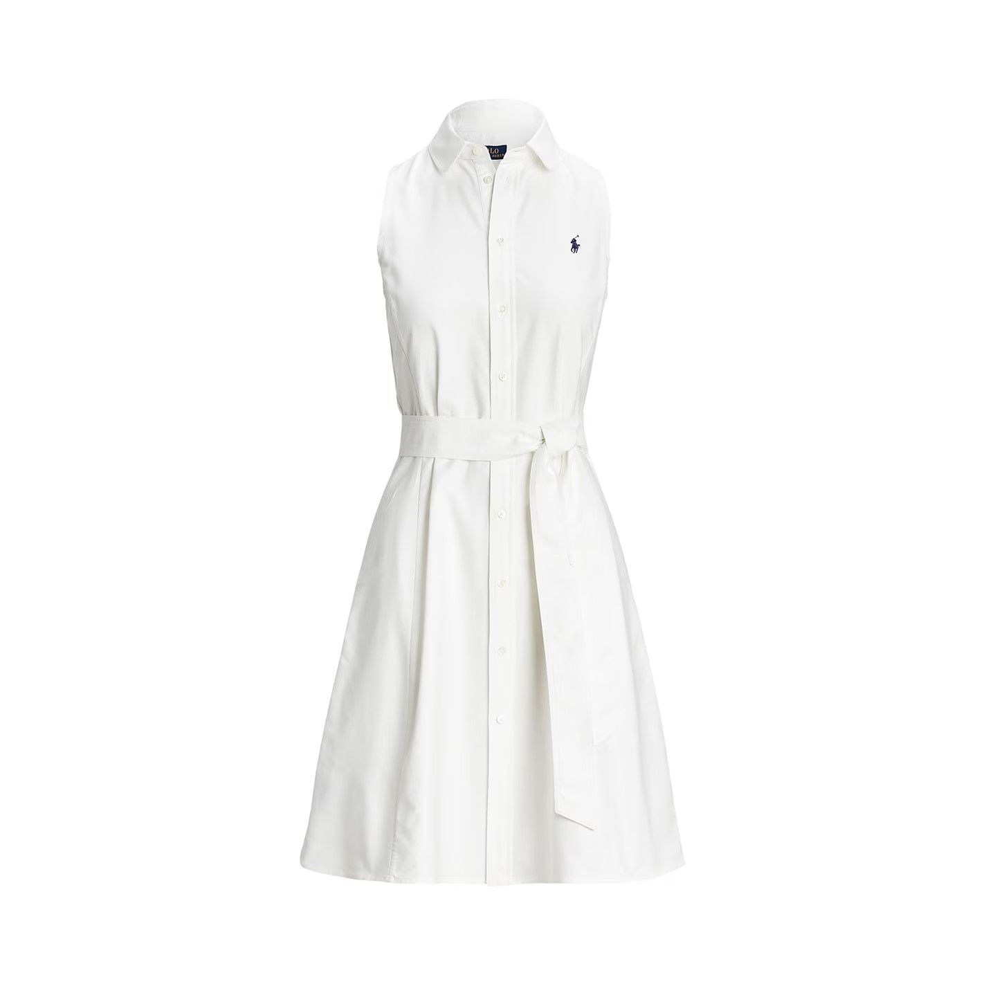Polo Ralph Lauren o1g2r1mq0825 Cotton Polo Pony Mini Dress in White Size XL / US 12-14 / IT 48-50 - 1 Thumbnail