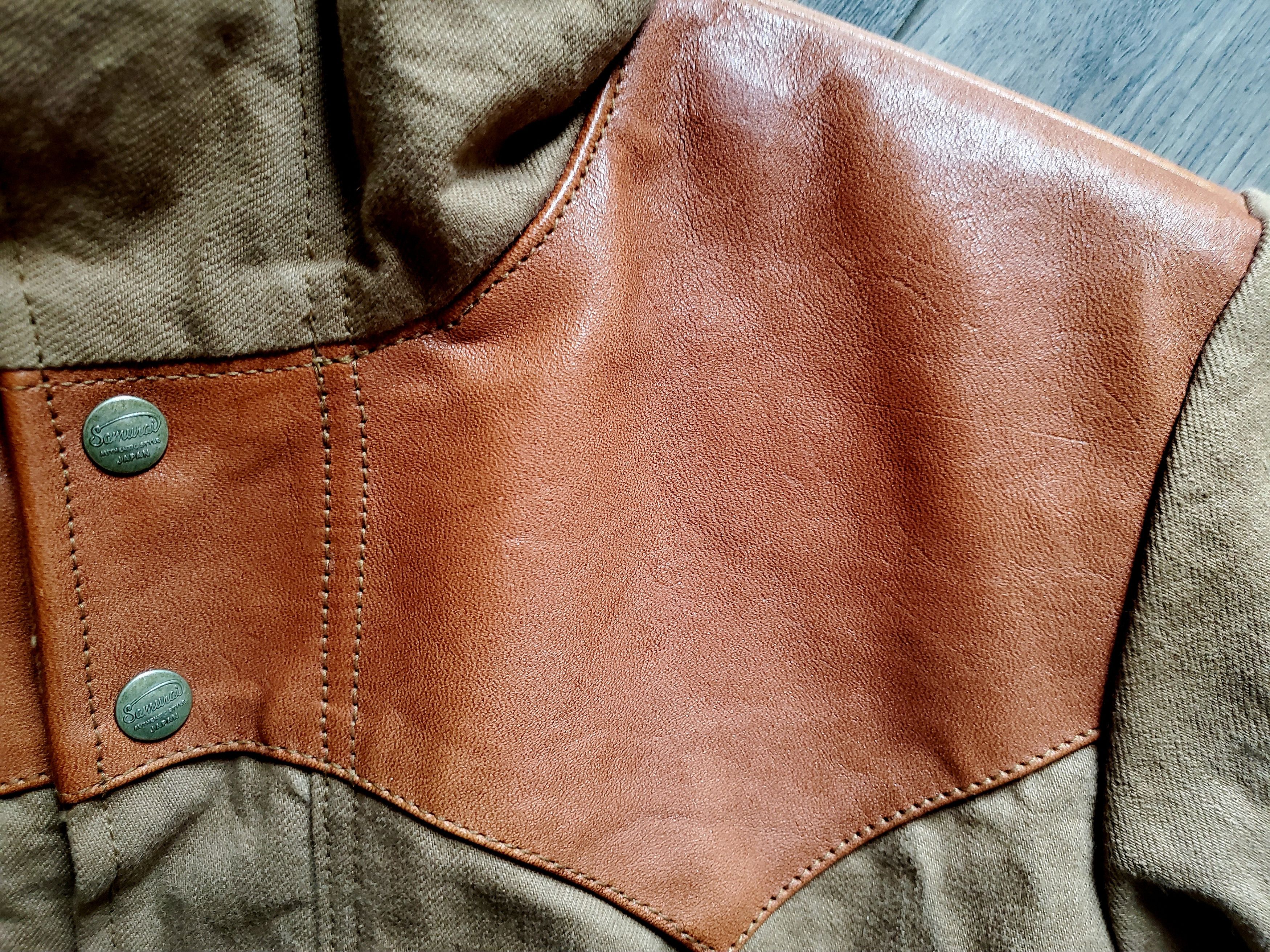 Samurai Jeans Kakishibu Horsehide Selvedge Chino Down Jacket Size US L / EU 52-54 / 3 - 8 Thumbnail