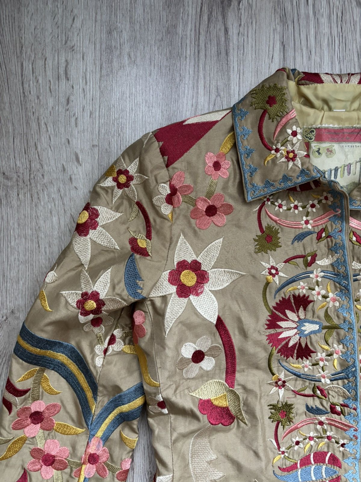 Johnny Was Biya Johnny Was 100% Silk Embroidered Blazer Jacket Rare Size S / US 4 / IT 40 - 6 Thumbnail