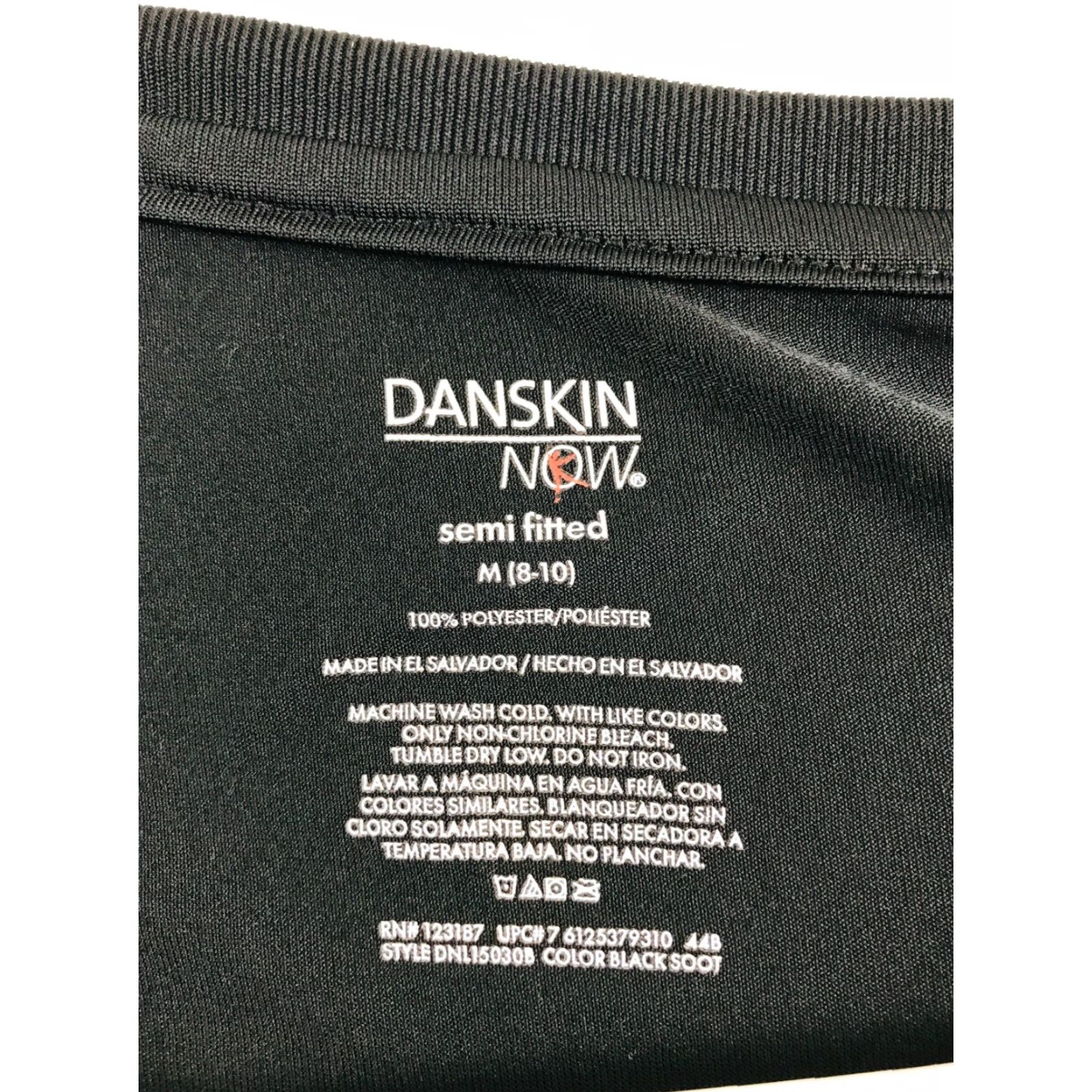 Vintage Danskin Now T-Shirt Women's M Black Meet Me at the Gym Activewear Dri More Regular V-Neck Short Sleeve Pullover Size M / US 6-8 / IT 42-44 - 7 Thumbnail