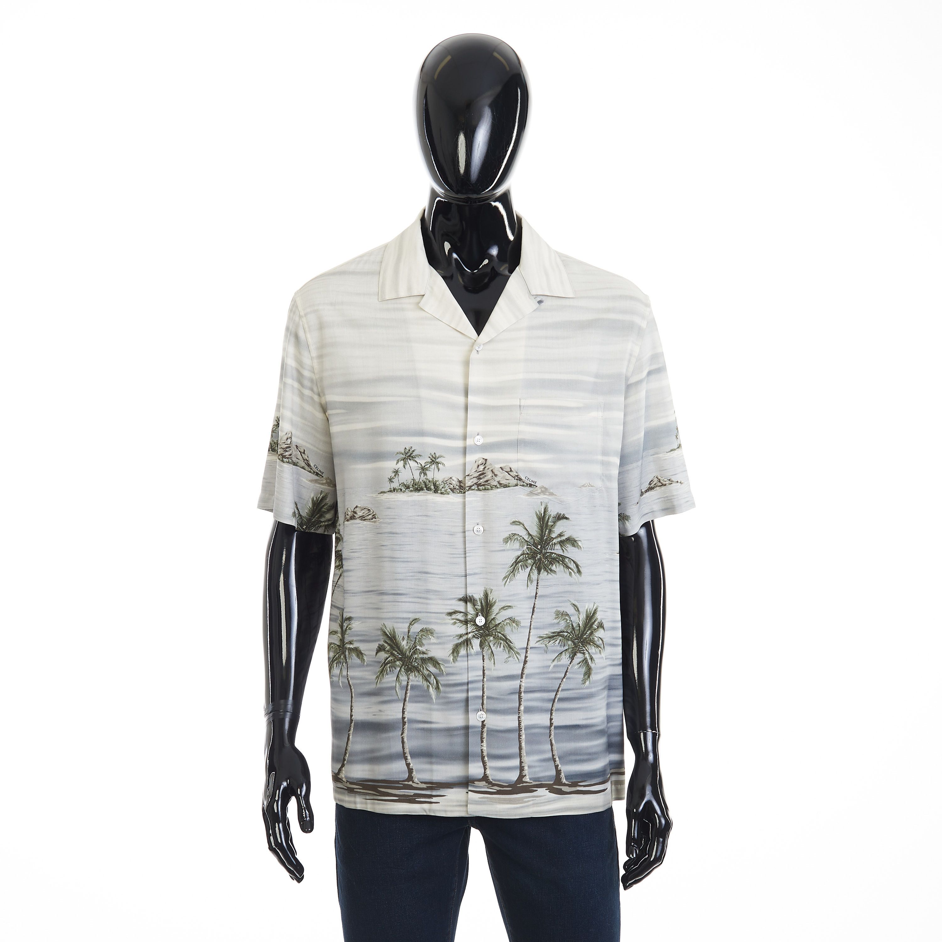 Celine Loose Hawaiian Shirt - Archipelago Print Viscose Size US M / EU 48-50 / 2 - 1 Thumbnail