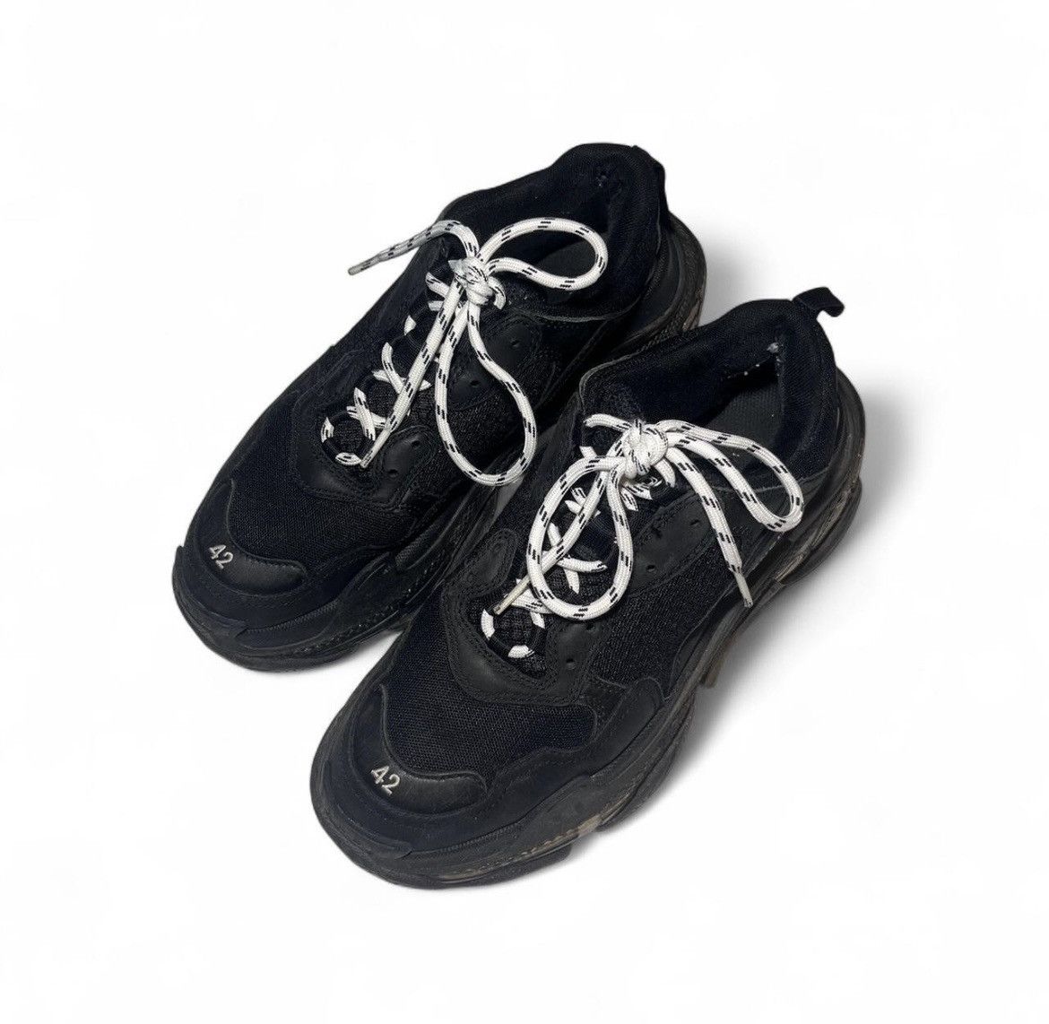 Balenciaga Balenciaga triple S black EU 42 Size US 9 / EU 42 - 1 Thumbnail