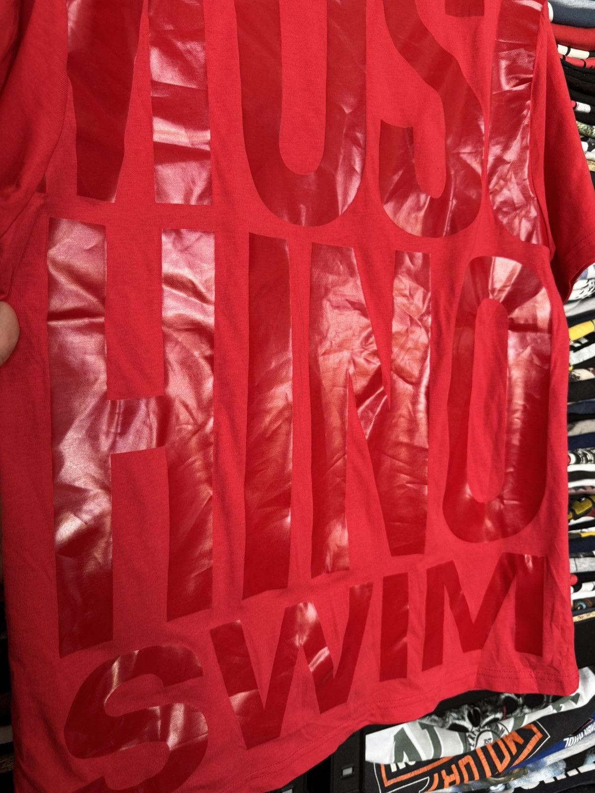 Moschino Moschino swim big logo tee red Size US S / EU 44-46 / 1 - 5 Thumbnail