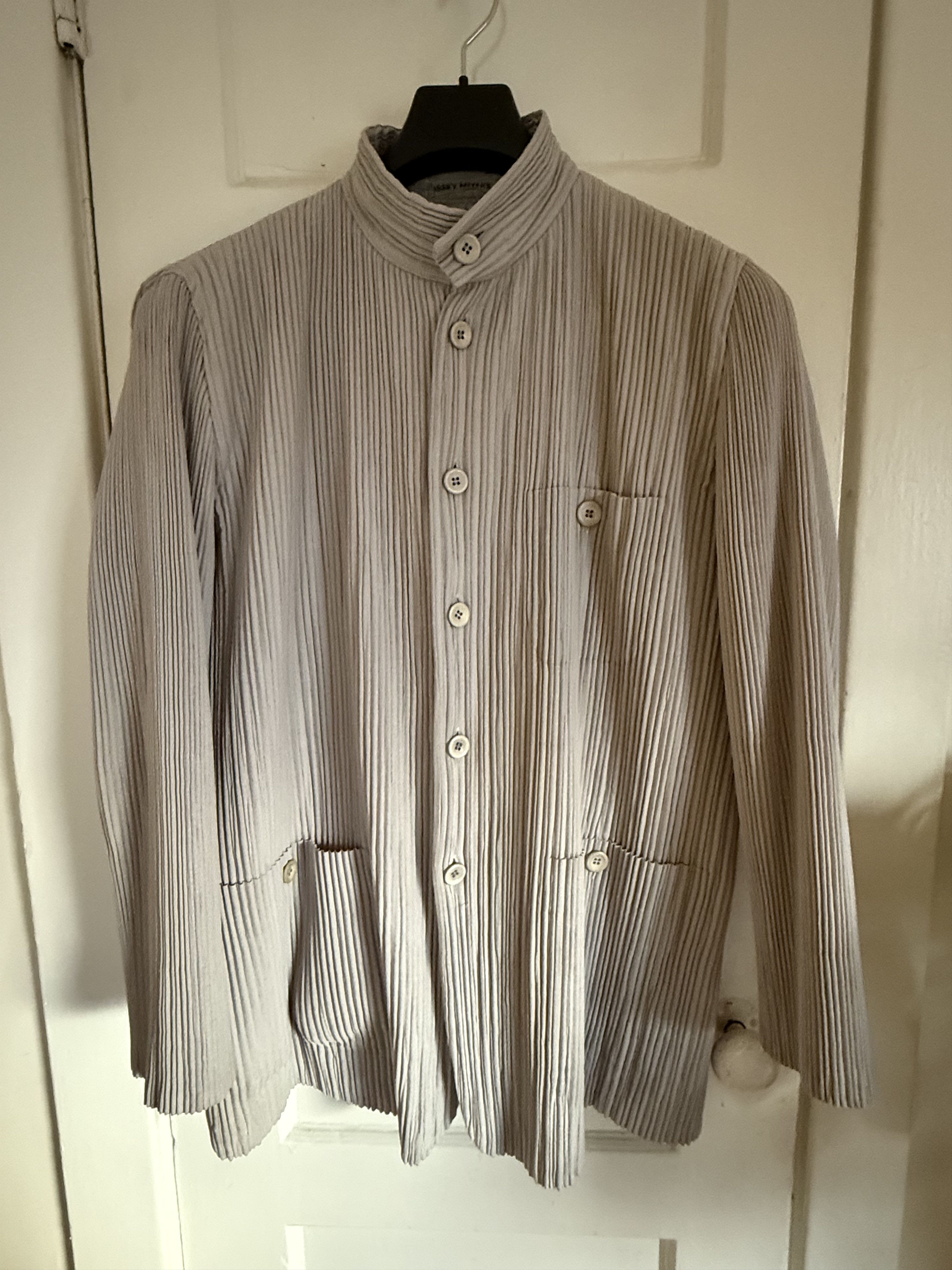Issey Miyake Issey Miyake Taupe Grey Pleated Three Pocket Jacket Size US L / EU 52-54 / 3 - 1 Thumbnail