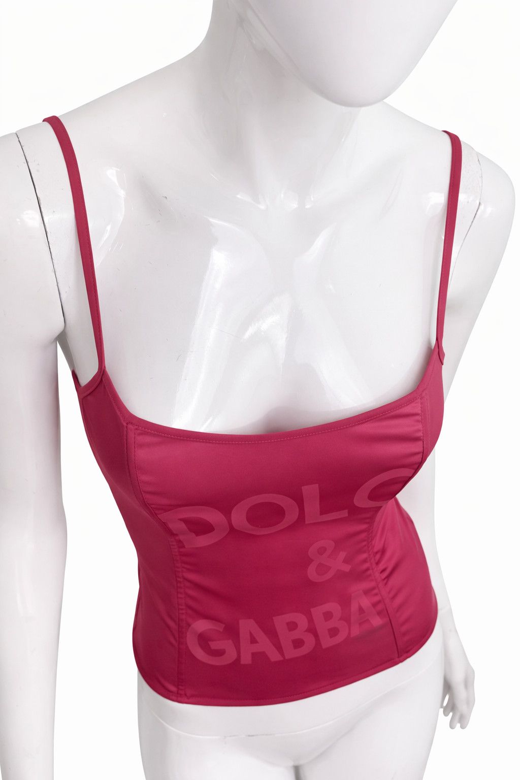 Dolce & Gabbana Dolce & Gabbana D&G Pink Logo Text Corset Top Bustier Size M / US 6-8 / IT 42-44 - 3 Thumbnail