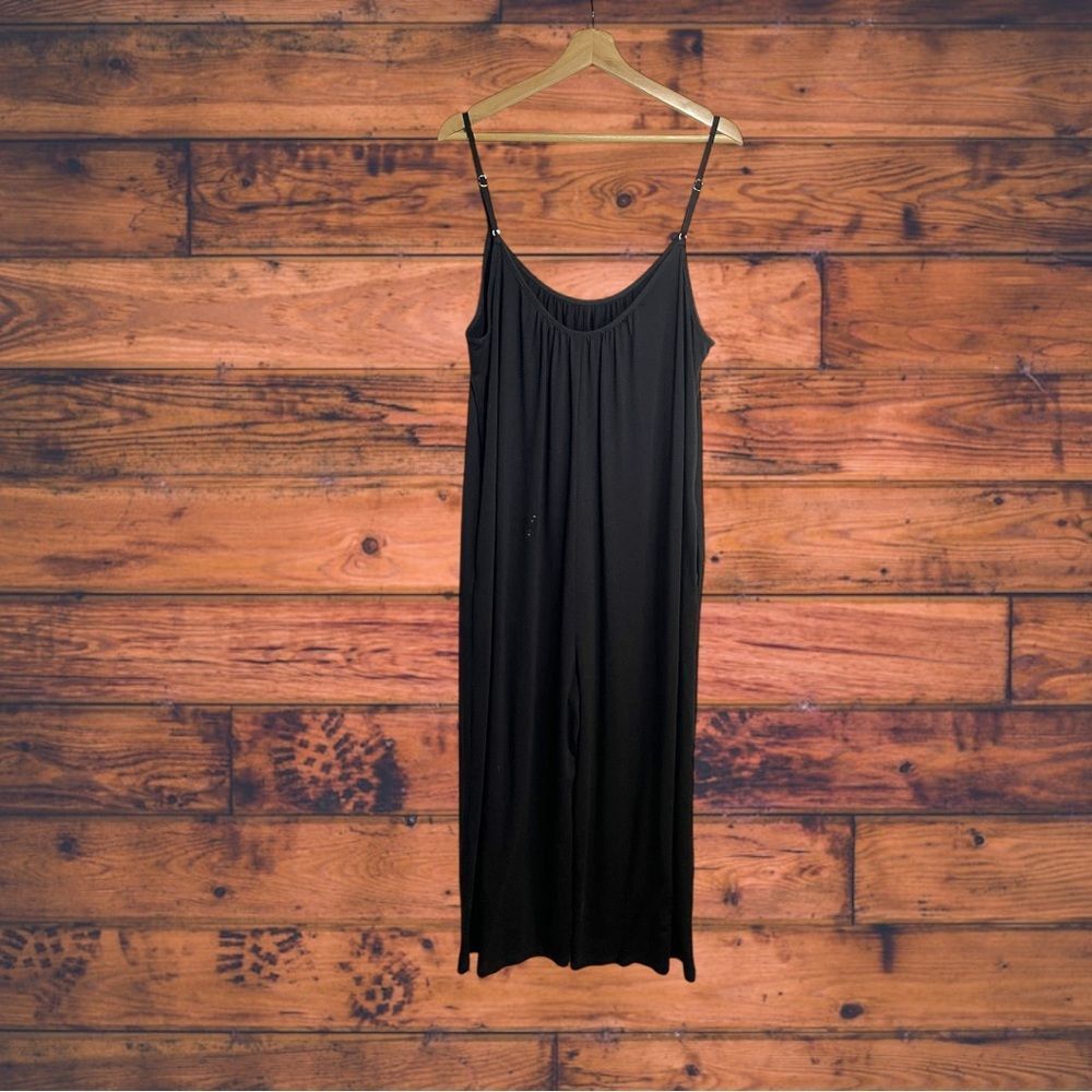 Other XL Sleeveless Solid Black Pocket Jumpsuit Size US 36 / EU 52 - 1 Thumbnail