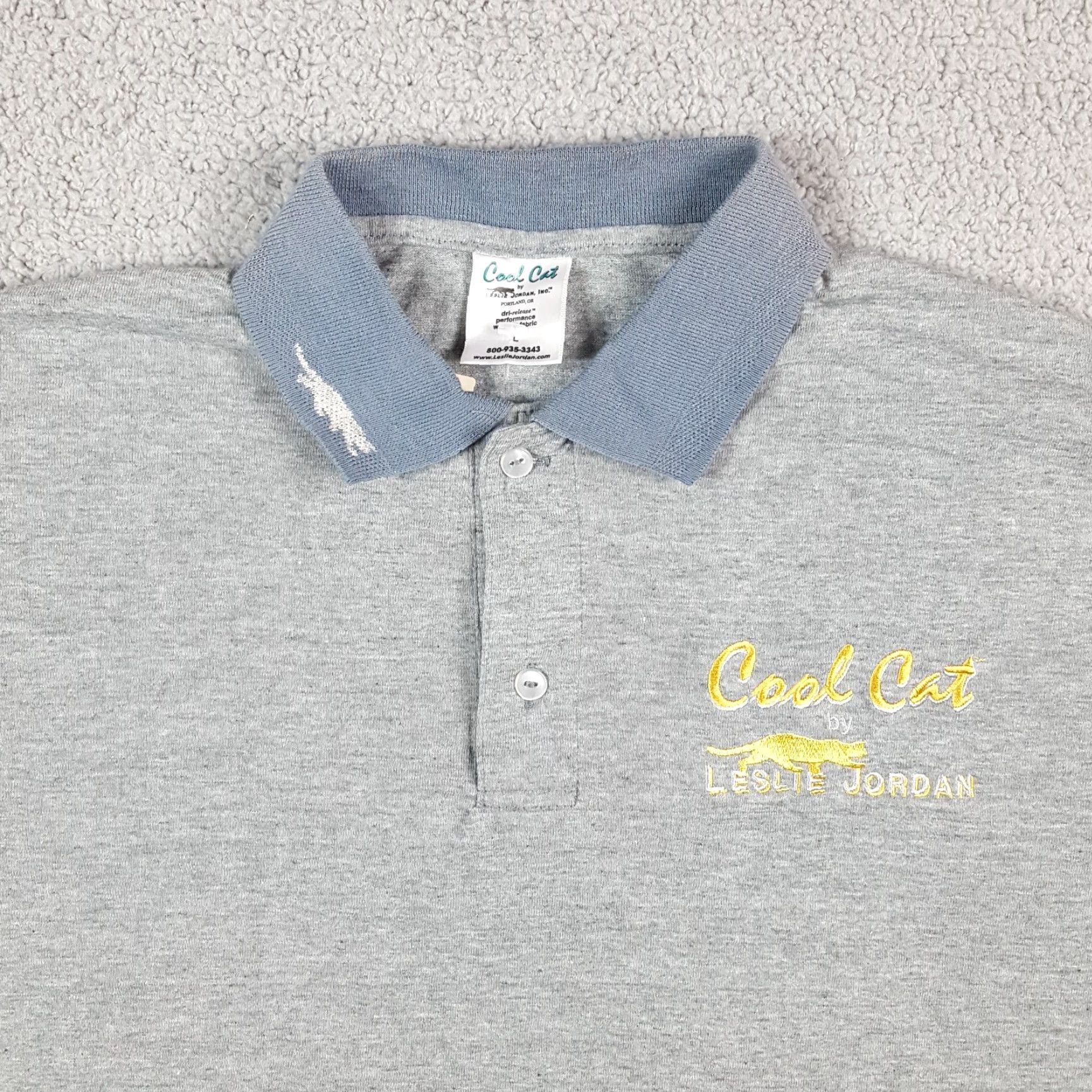 Vintage Vintage Leslie Jordan Polo Shirt Women's Large Gray 90s Y2K Embroidered Casual Size L / US 10 / IT 46 - 2 Thumbnail