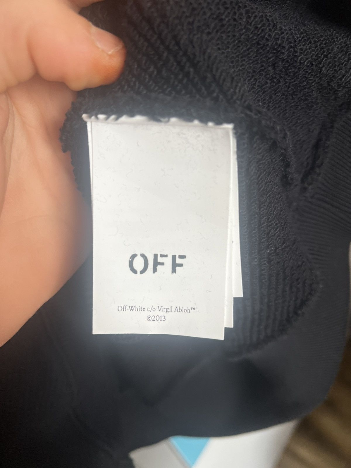 Off-White Off-White Logo Hoodie Washed Black (Very Good Condition) Size US L / EU 52-54 / 3 - 4 Thumbnail