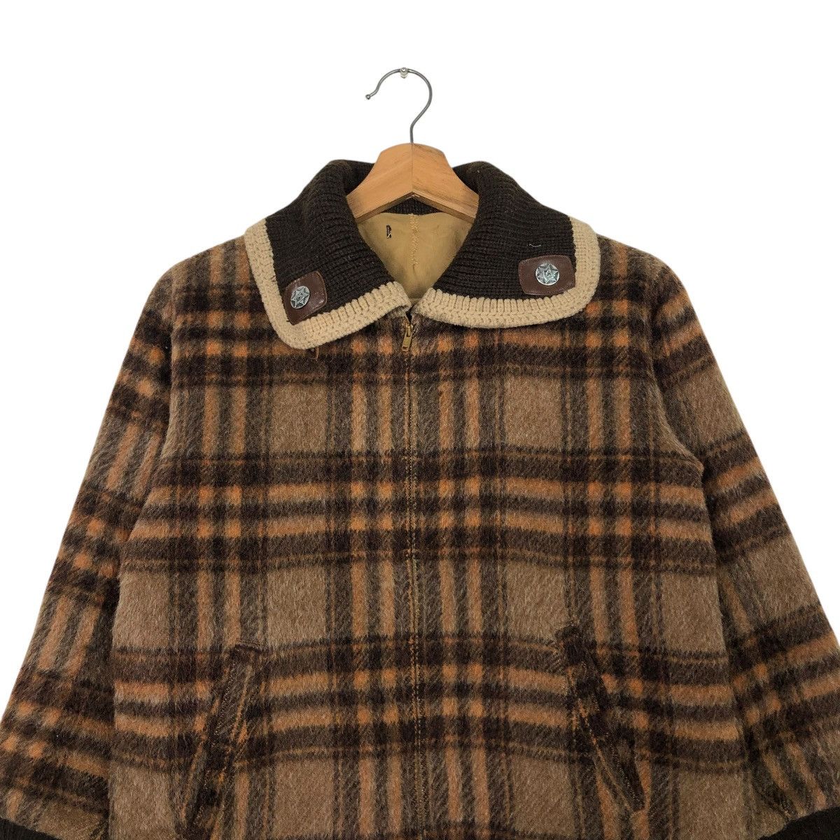 Japanese Brand 🔥VINTAGE CHORE WORK WOOL JACKET TARTAN CHECK ISSEY MIYAKE Size US M / EU 48-50 / 2 - 5 Thumbnail