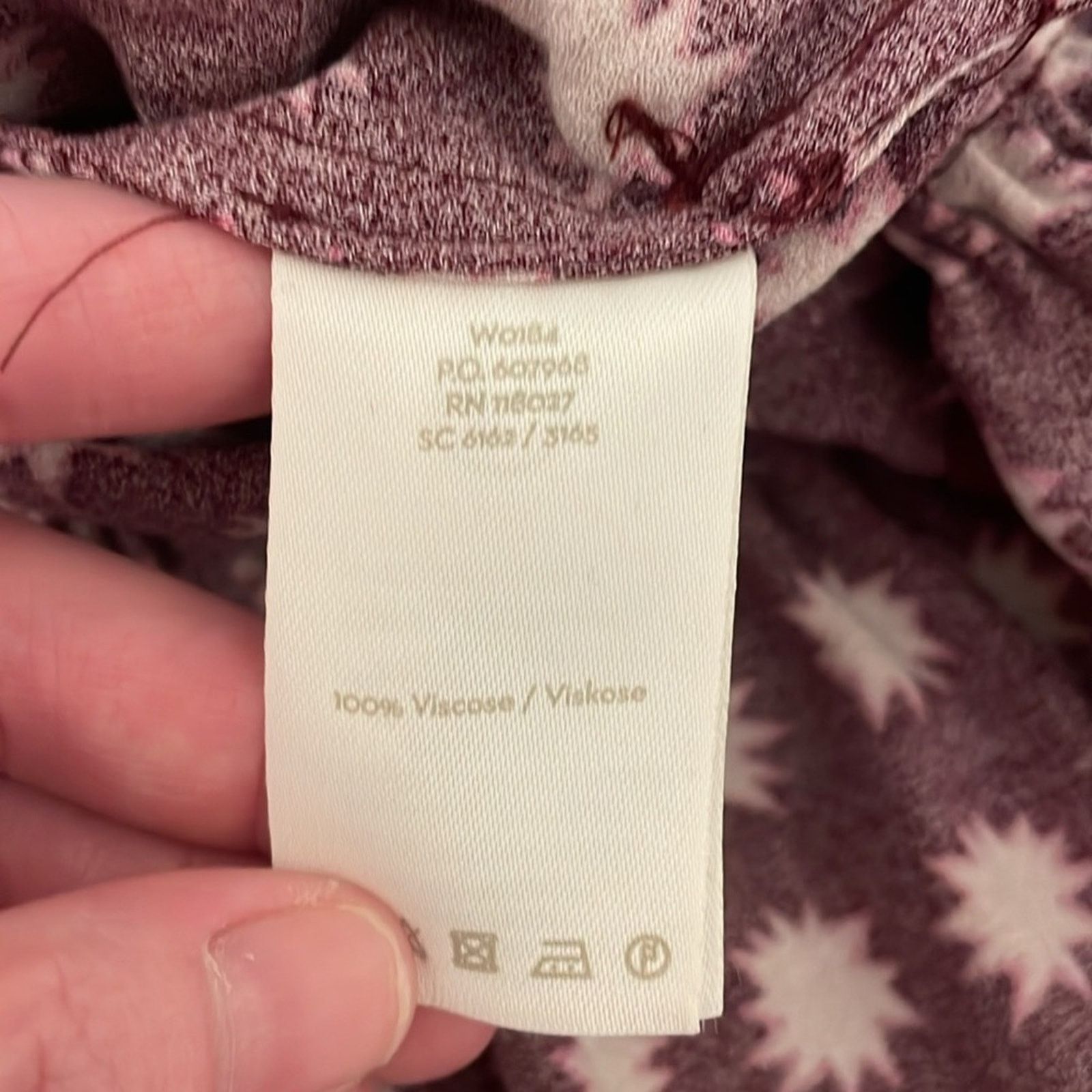 Boden Boden Brand Relaxed Tiered Hem Dress Burgundy Starburst 2P Size XS / US 0-2 / IT 36-38 - 6 Thumbnail