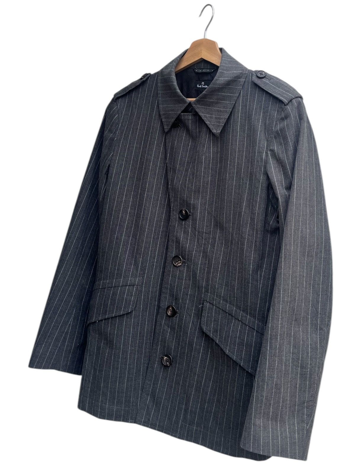 Paul Smith Paul Smith Cotton Pinstripe Napoleon Jacket Size US L / EU 52-54 / 3 - 8 Thumbnail