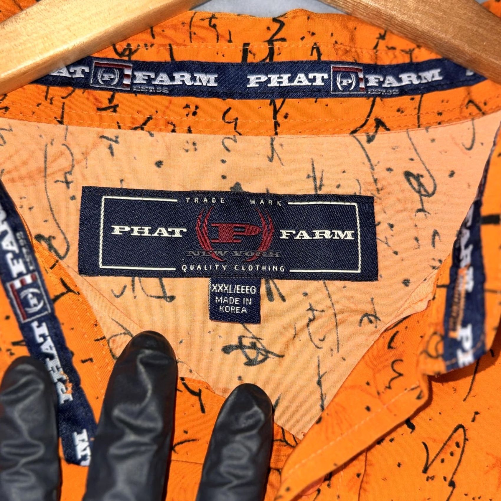 Phat Farm VINTAGE Phat Farm Shirt Men's 3XL Orange Graphic Print Short Sleeve Button Up Size US XXL / EU 58 / 5 - 3 Thumbnail