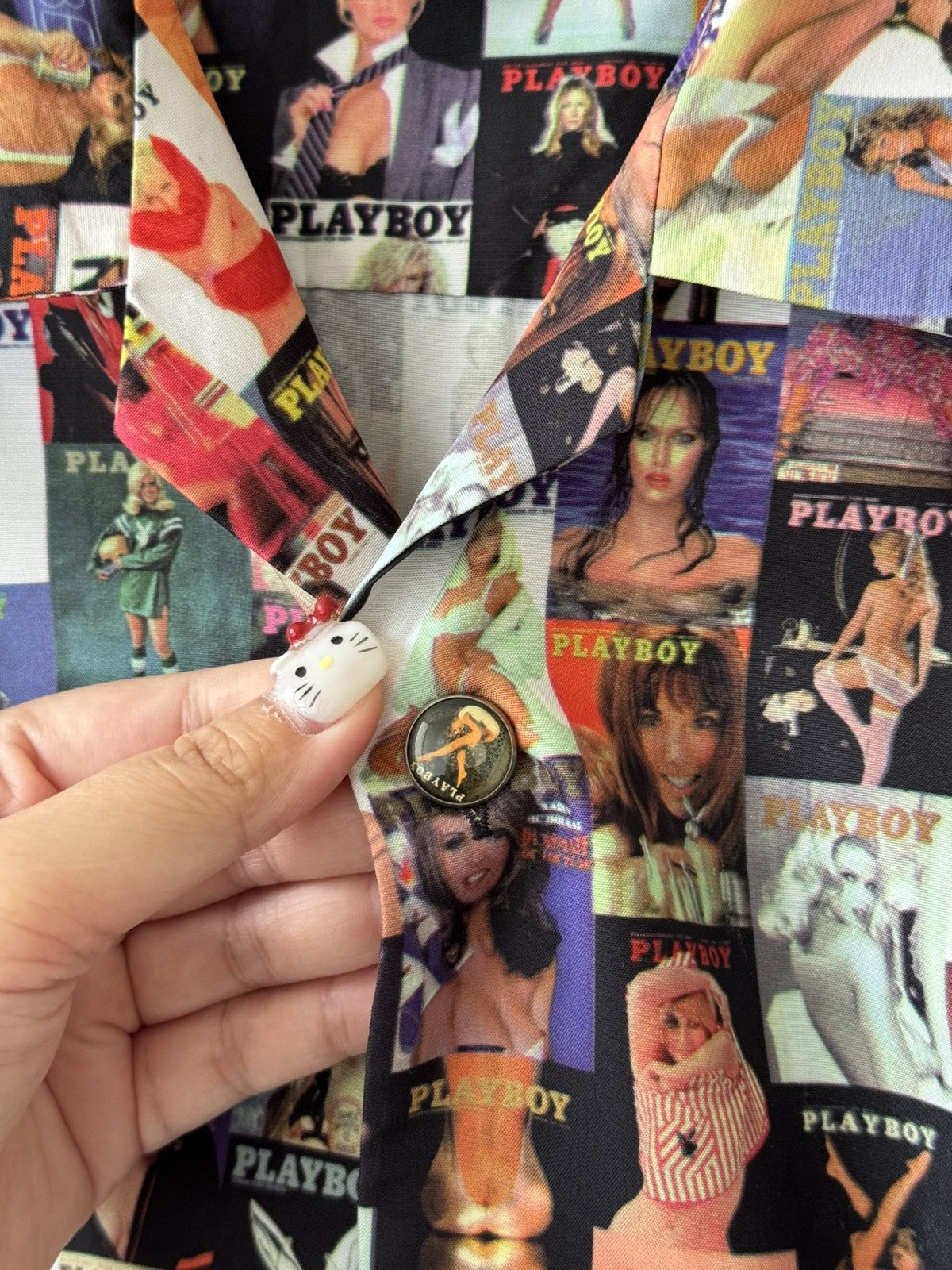 Playboy Vintage Playboy Magazine Cover Monogram 90's Polo Shirt Size US XL / EU 56 / 4 - 3 Thumbnail