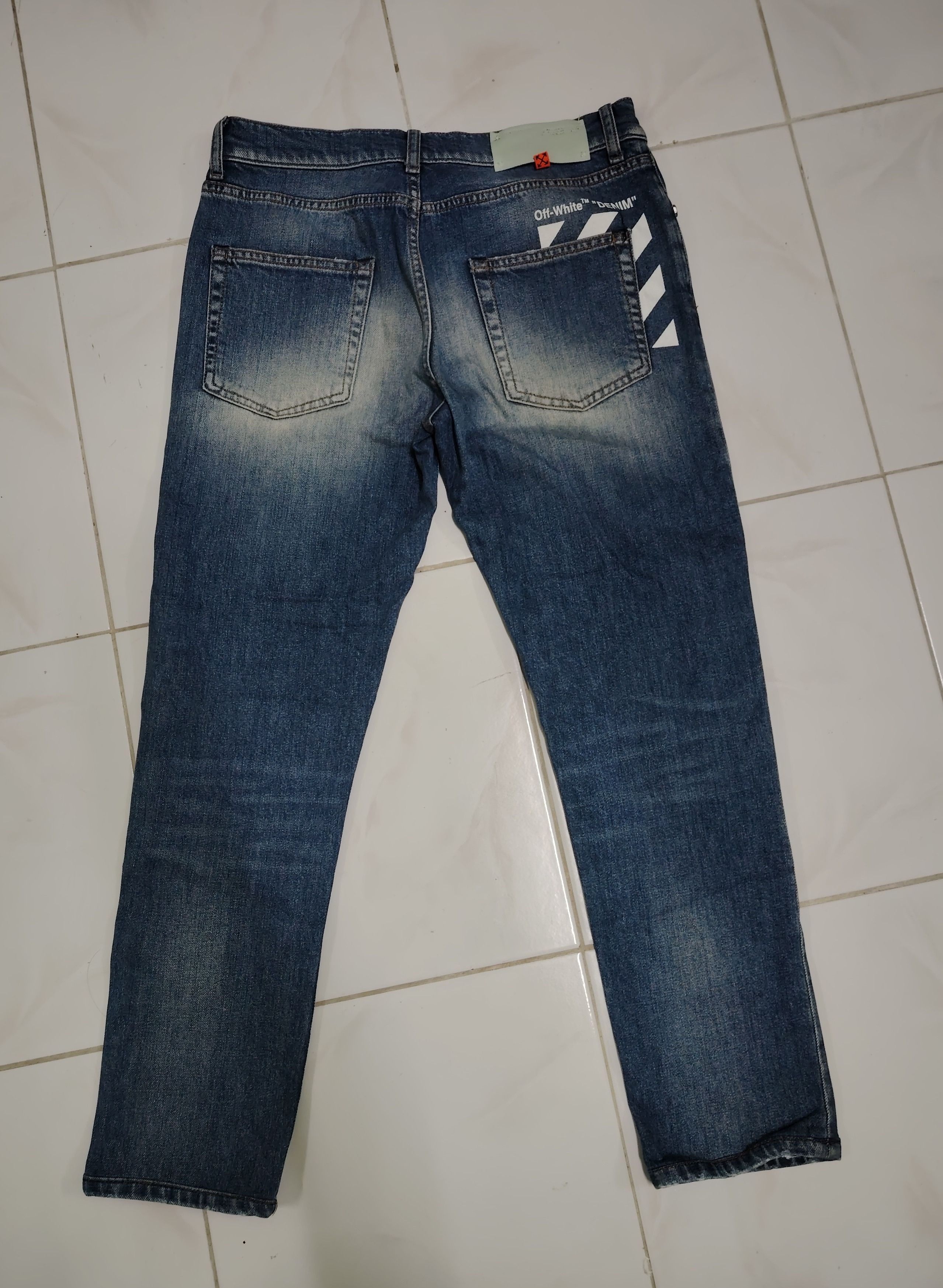 Off-White c/o Virgil Abloh Denim Stripe Slim Fit Jeans