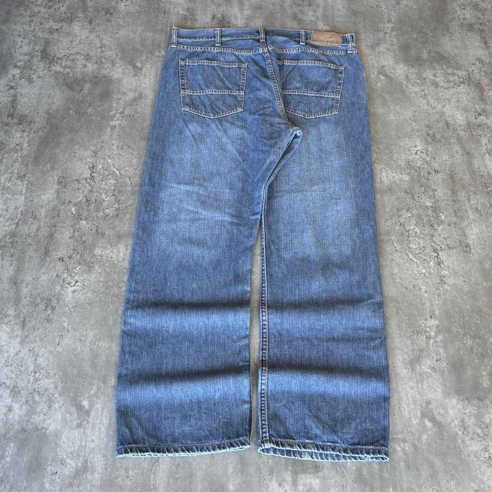 Nautica × Vintage Vintage Y2K Nautica Baggy Embroidered Denim Jeans Size US 40 / EU 56 - 1 Thumbnail