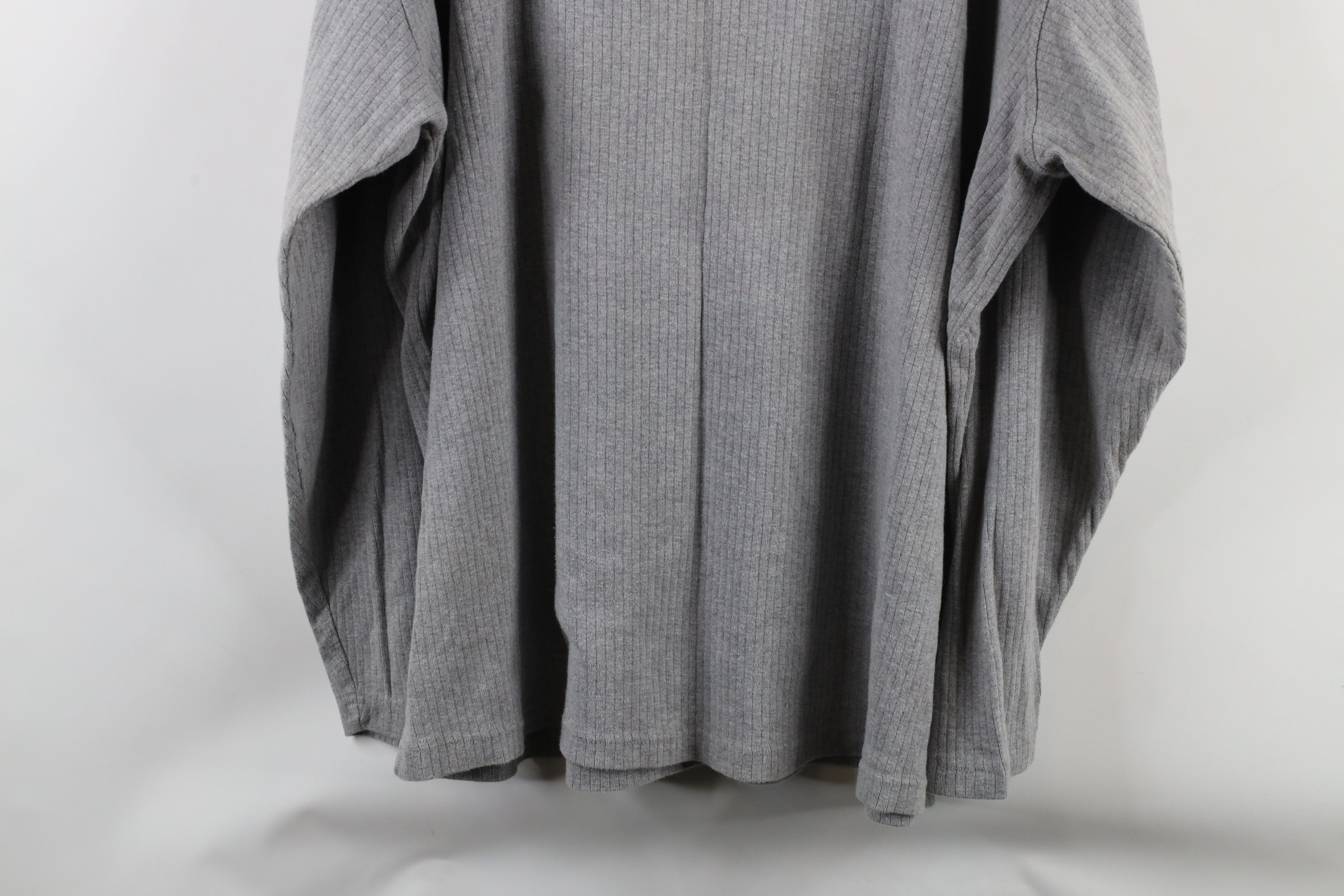 Vintage Vintage 90s Streetwear Ribbed Long Sleeve T-Shirt Gray USA Size US XXL / EU 58 / 5 - 7 Thumbnail