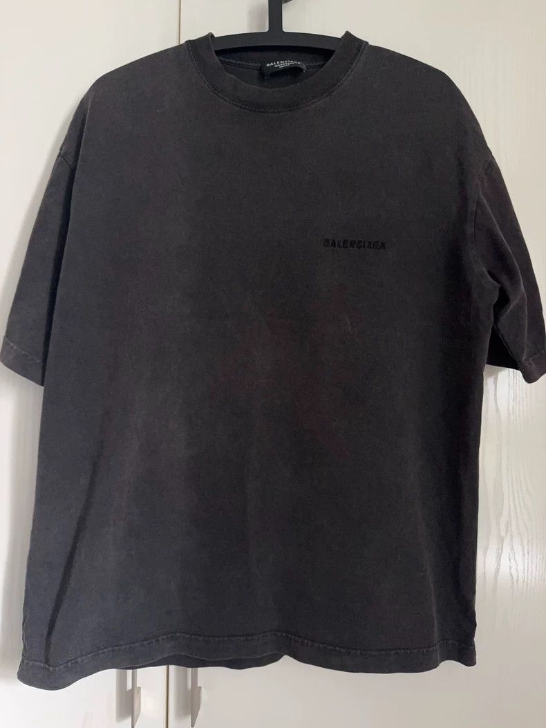 Balenciaga Balenciaga Logo Embroidered Short Sleeve T-Shirt - dmc Size US XS / EU 42 / 0 - 1 Thumbnail