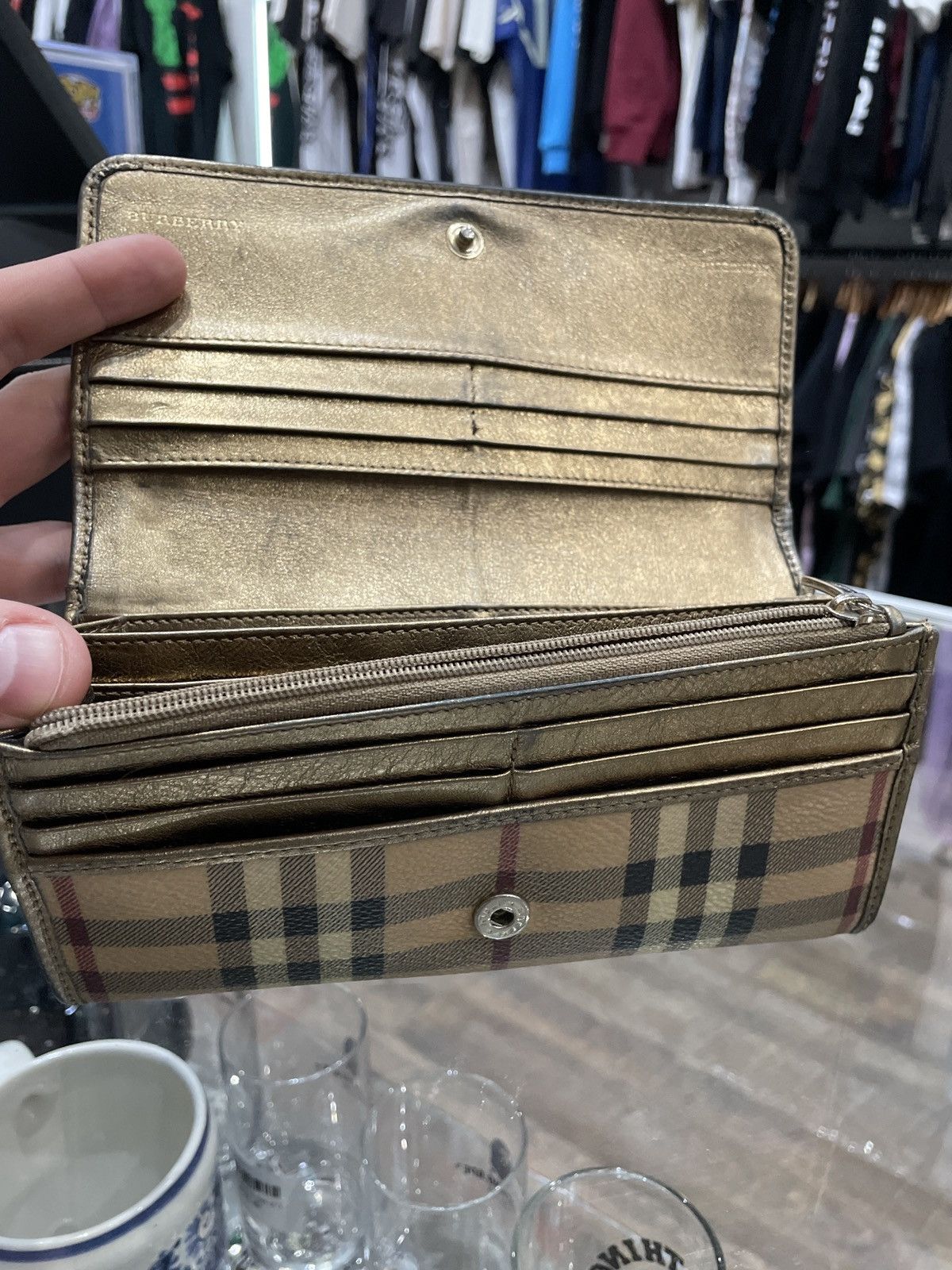 Burberry Burberry Nova Check Canvas Long Wallet Size ONE SIZE - 3 Thumbnail
