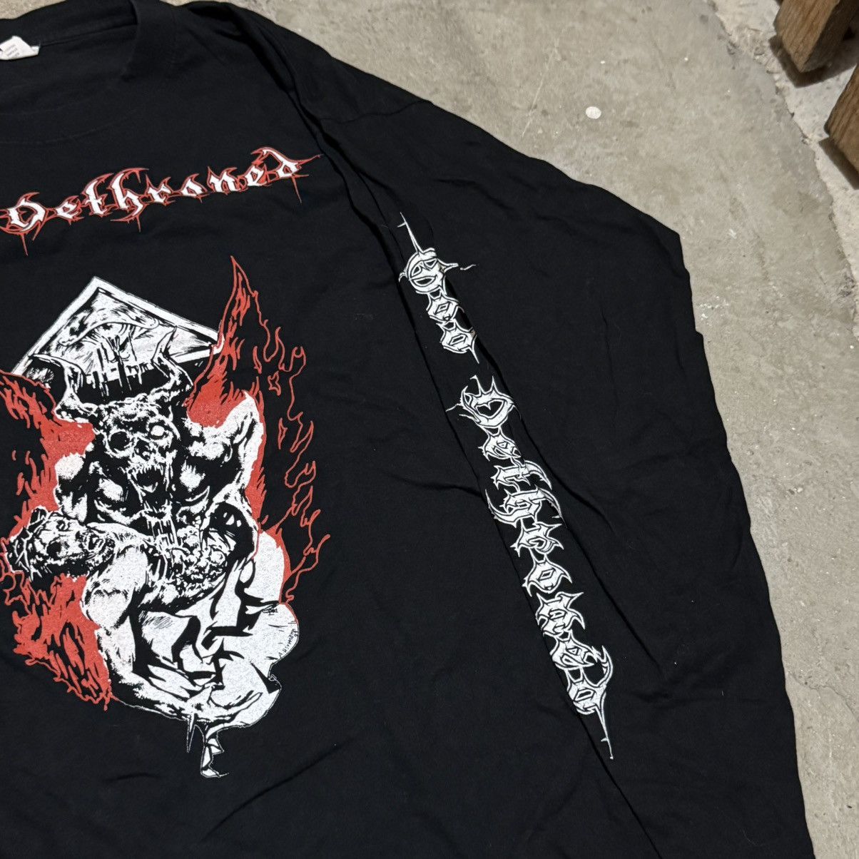 Band Tees × Vintage Vintage Dethrone 90s European Blasphemy 1999 Size US XL / EU 56 / 4 - 3 Thumbnail