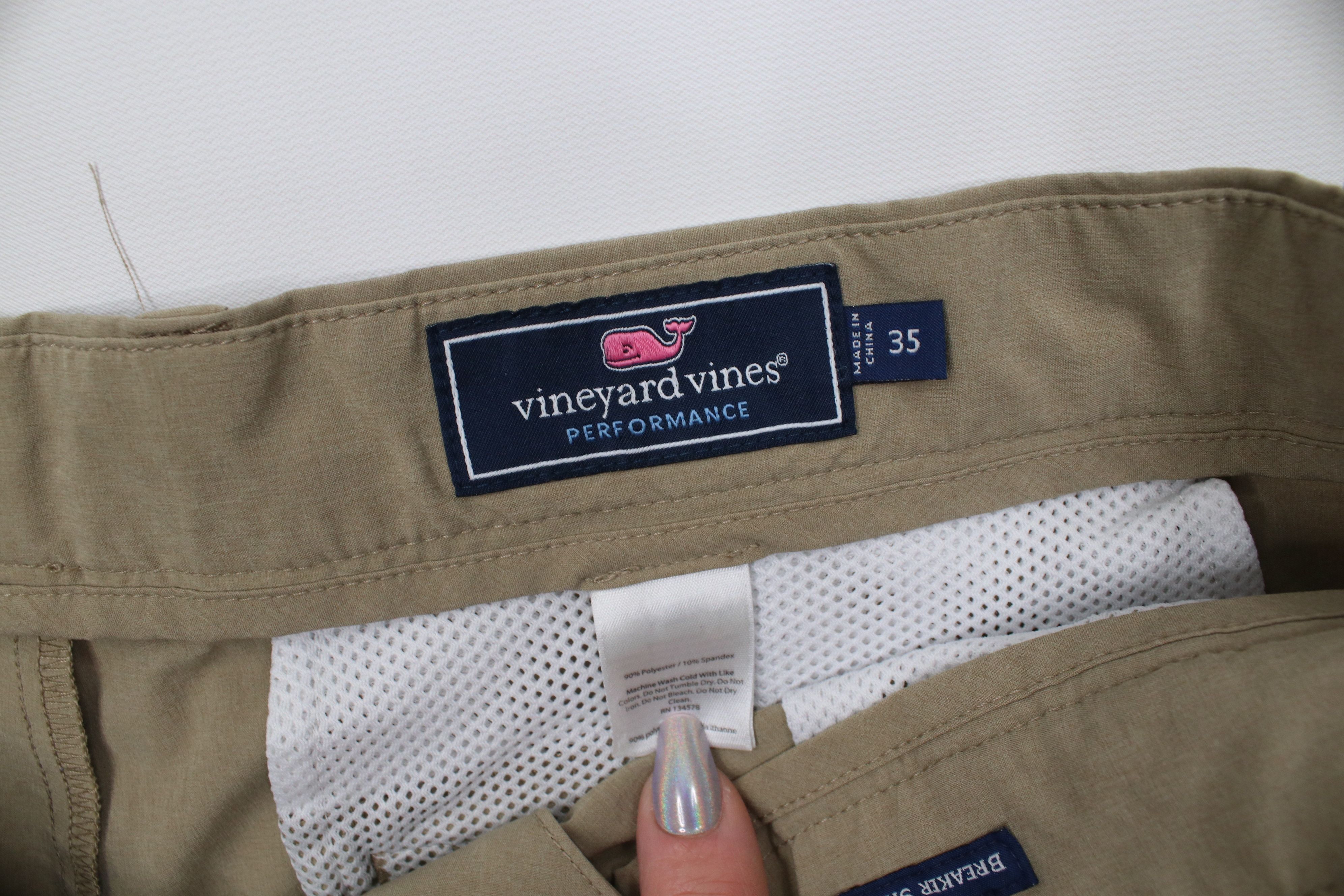 Vineyard Vines Vineyard Vines Tech Knit Breaker Golf Chino Shorts Beige Size US 35 - 6 Thumbnail
