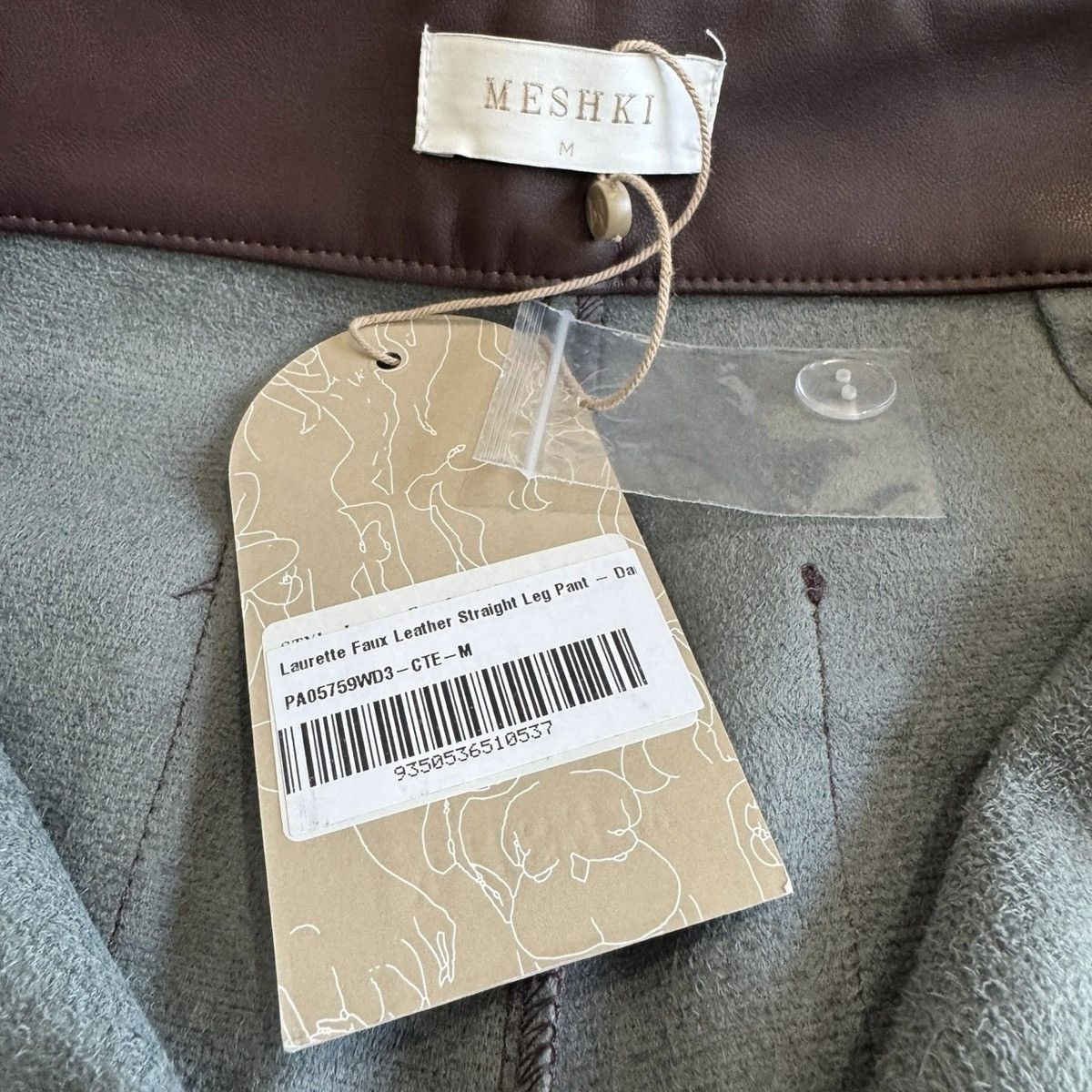 Other Meshki Laurette Faux Leather Straight Leg Pants Size 28" / US 6 / IT 42 - 6 Thumbnail