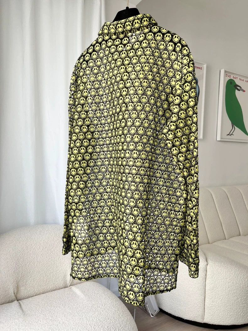 Loewe LOEWE size40 Yellow and green openwork smiling shirt jacket Size US XXS / EU 40 - 5 Thumbnail