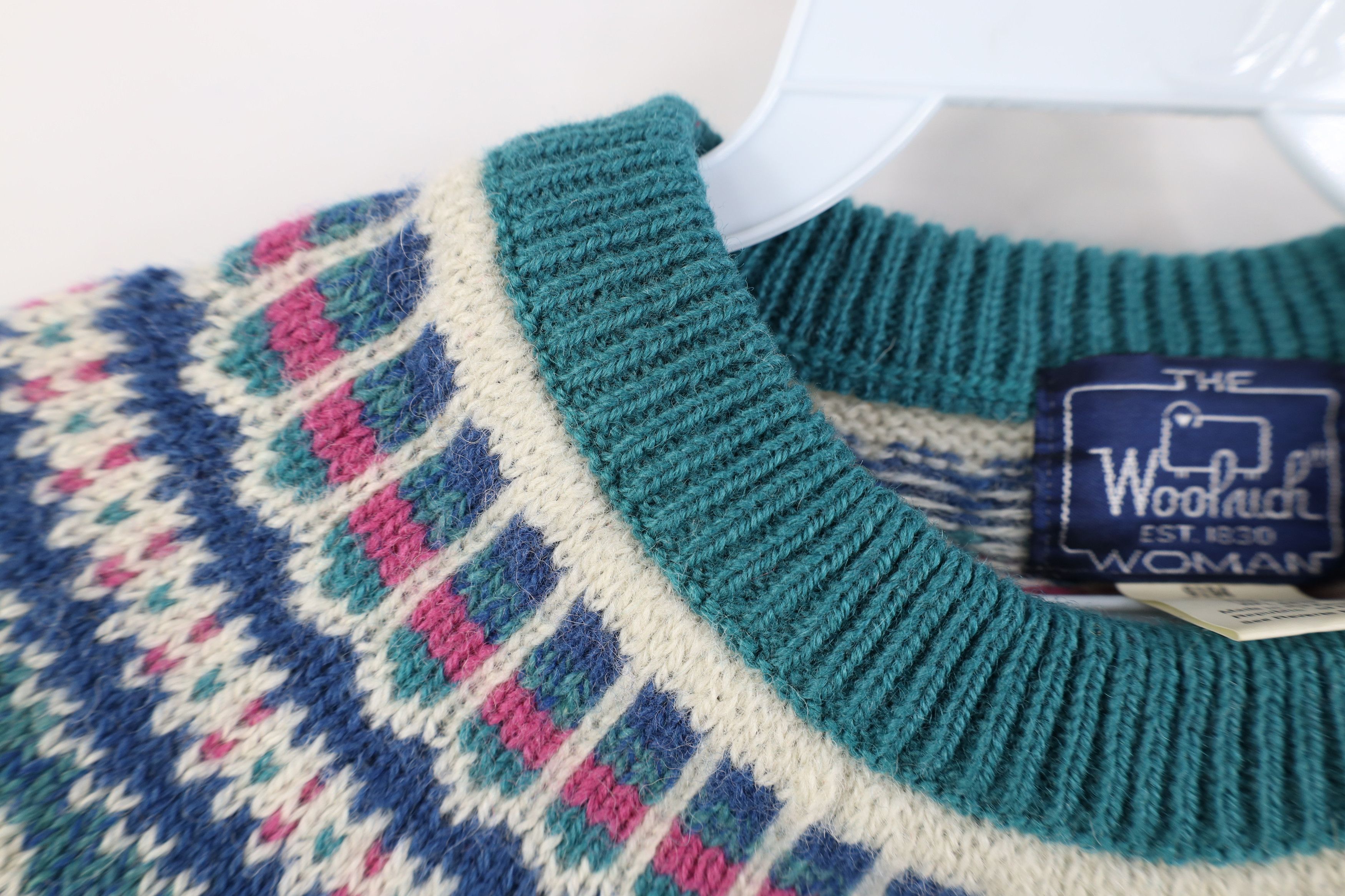 Woolrich Woolen Mills Vintage 90s Woolrich Fairy Kei Heart Fair Isle Sweater Size S / US 4 / IT 40 - 7 Thumbnail