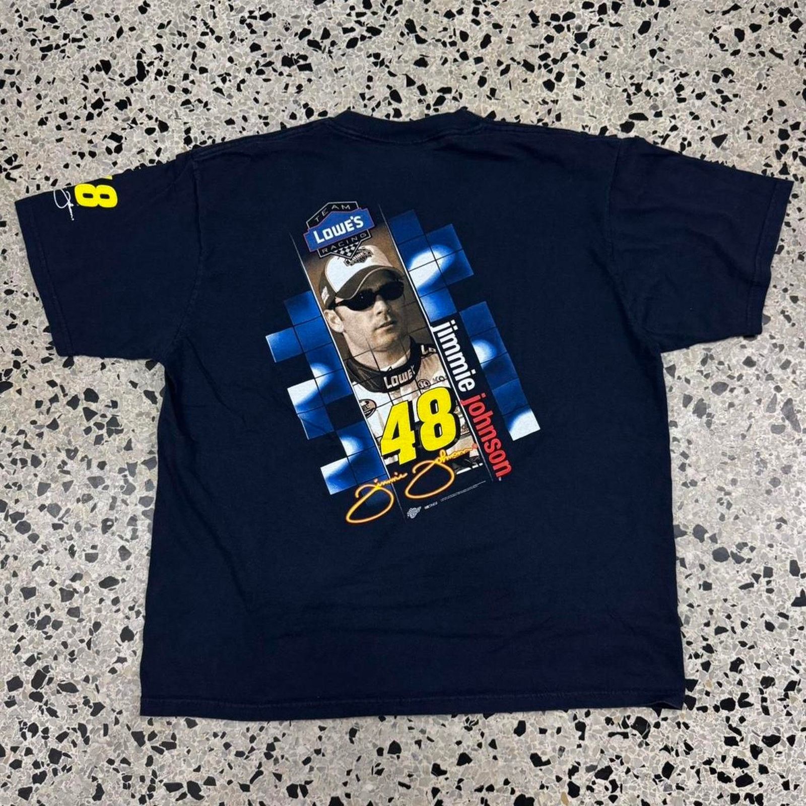 NASCAR × Vintage VINTAGE Y2K 2005 JIMMIE JOHNSON NASCAR DOUBLE SIDED TEE: Size US XL / EU 56 / 4 - 5 Thumbnail