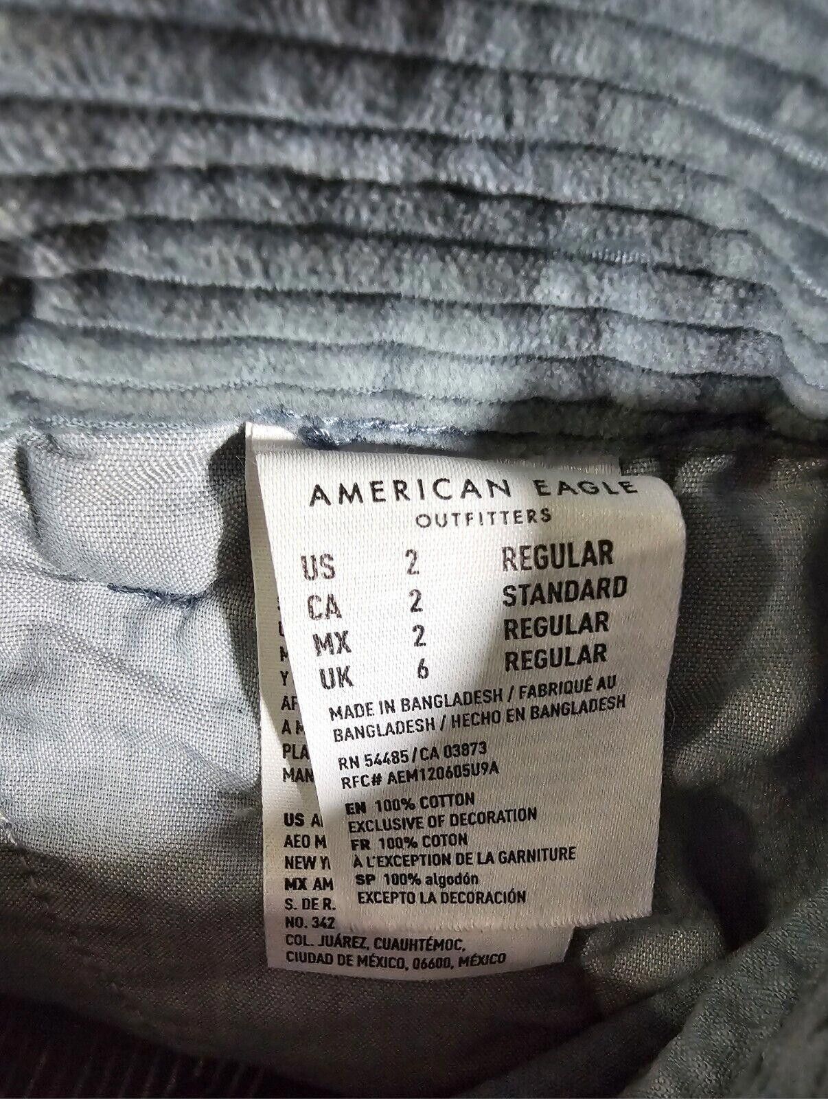 Designer American Eagle Skirt Women’s Size 2 Mini Skirt Corduroy Blue Size 26" / US 2 / IT 38 - 3 Thumbnail