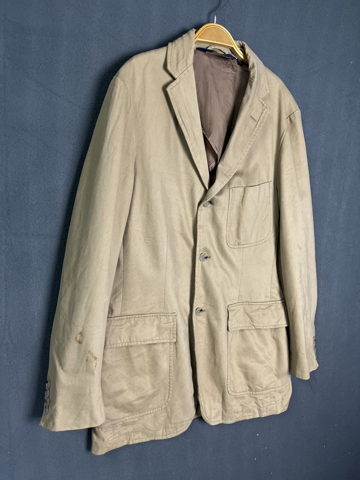 Polo Ralph Lauren × Vintage Polo By Ralph Lauren Beige Blazer Jacket Sport Coat Size 40R - 6 Thumbnail