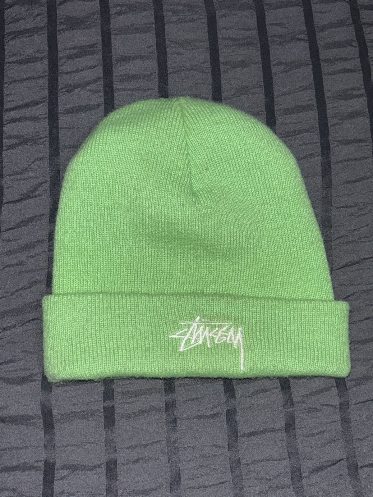 Stussy Stussy Neon Green Beanie 🧩 Size ONE SIZE - 1 Thumbnail