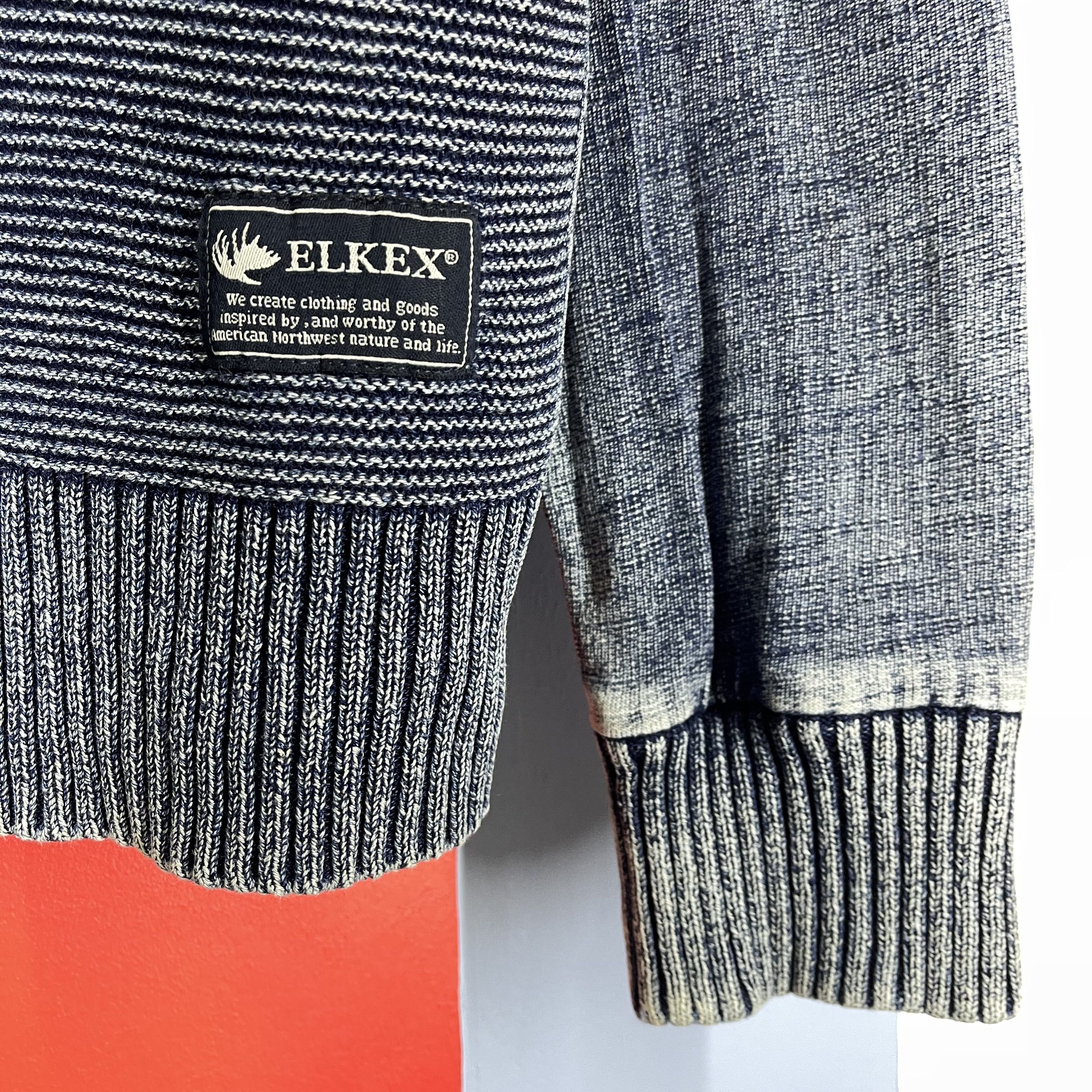 Japanese Brand ELKEX Woven Knit Sweatshirt #2012/13 Size US L / EU 52-54 / 3 - 6 Thumbnail
