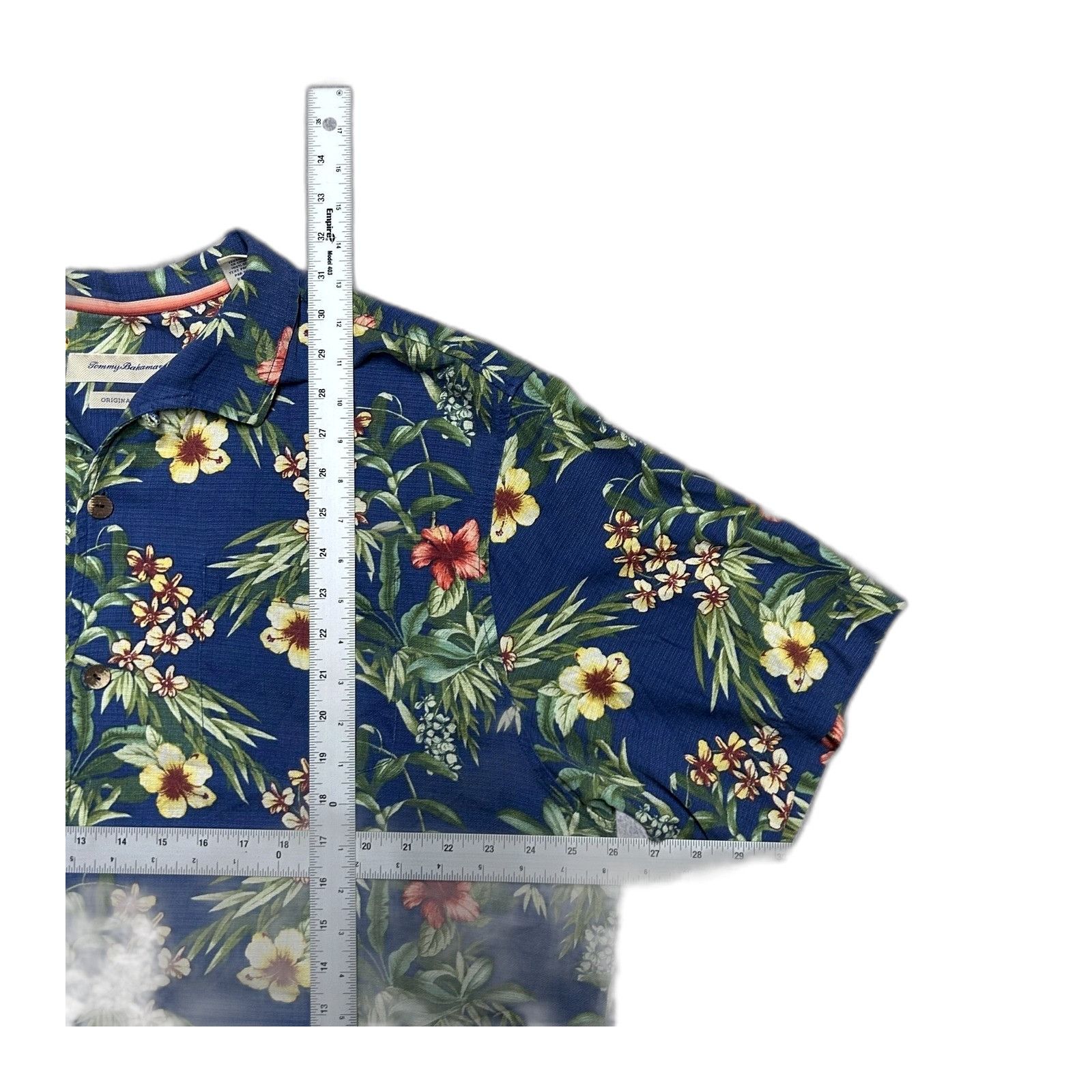Tommy Bahama Tommy Bahama Blue Shirt Blue Green Silk Tropical Floral Hawa Size US L / EU 52-54 / 3 - 4 Thumbnail