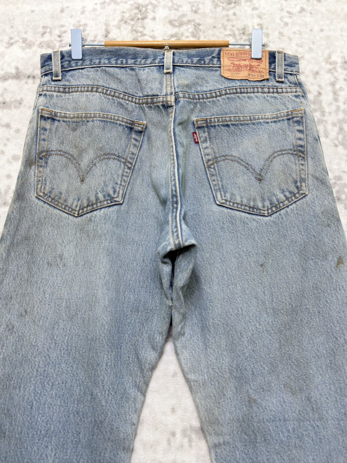 Levi's Vintage Levi’s 517 Thrashed Distressed Slightly Flare Denim Size US 32 / EU 48 - 9 Thumbnail