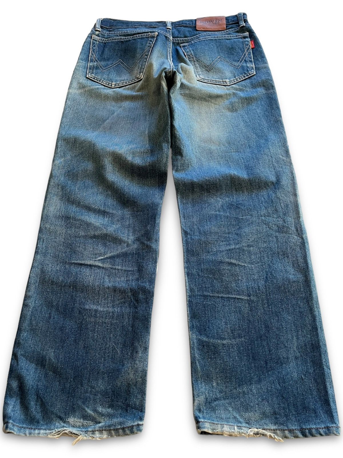 Edwin Vintage Edwin Japan Distressed Baggy Blue Denim Jeans 32x28 Size US 32 / EU 48 - 2 Thumbnail