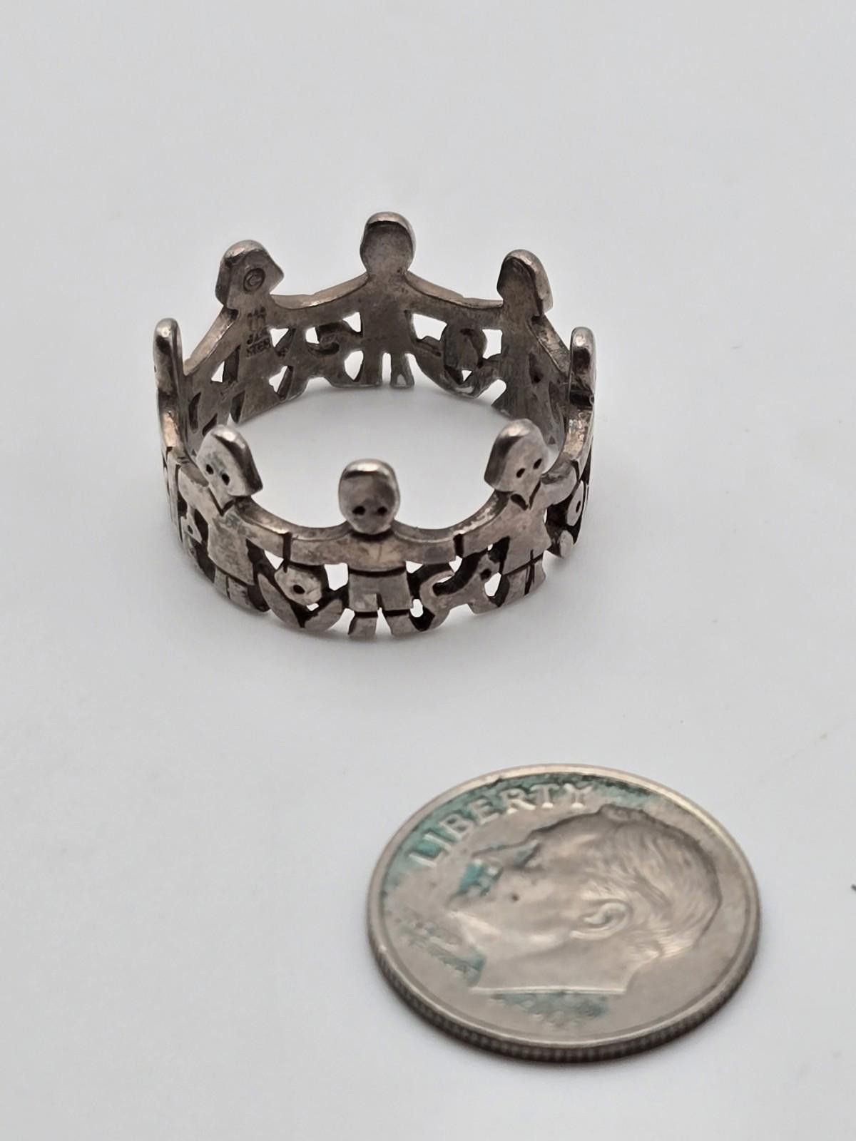 Other James Avery Sterling Silver Paper Doll Children Ring Sz 9.5 Size ONE SIZE - 1 Thumbnail