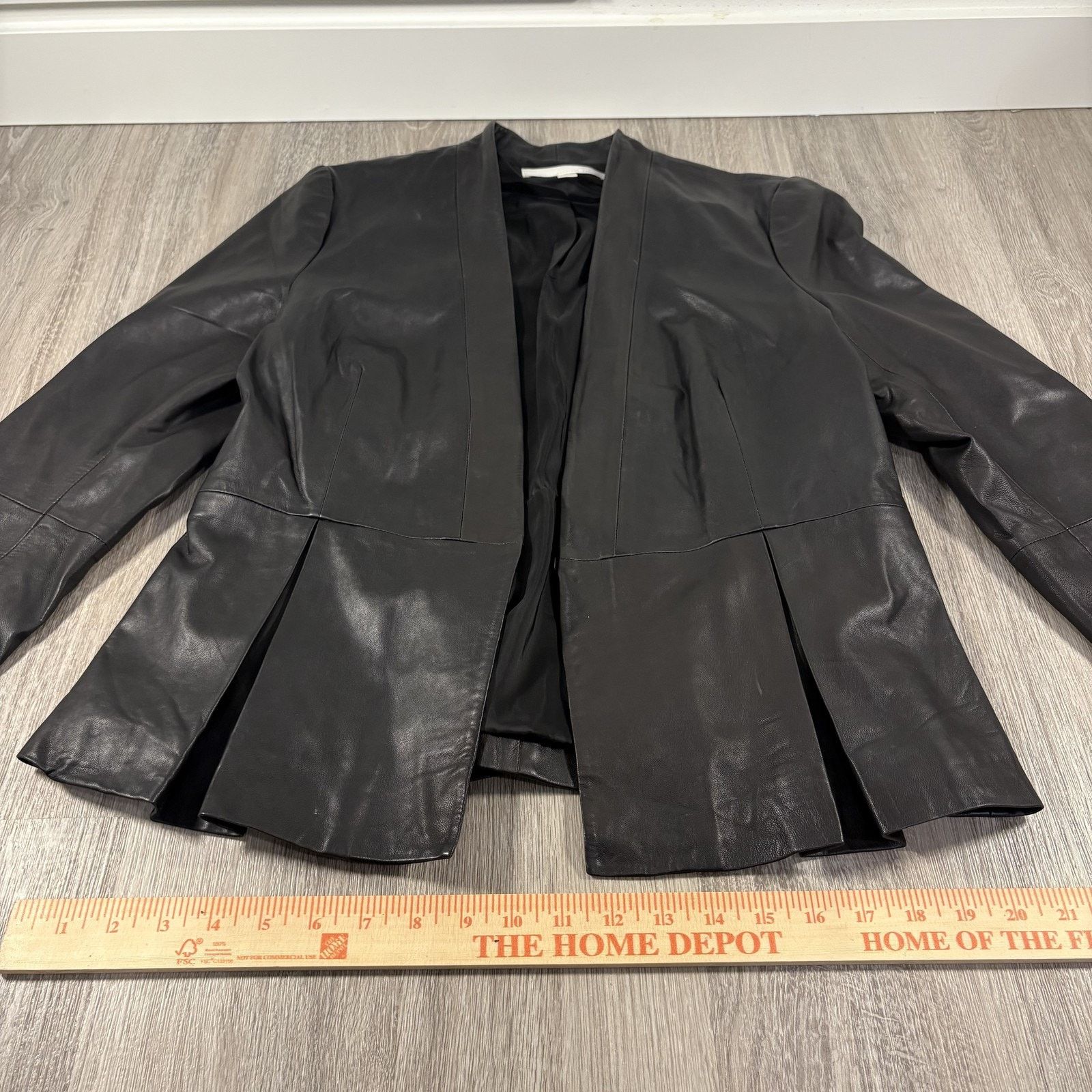 Other Emerson Rose Women's Leather Jacket Black Open Blazer Size L Size L / US 10 / IT 46 - 3 Thumbnail