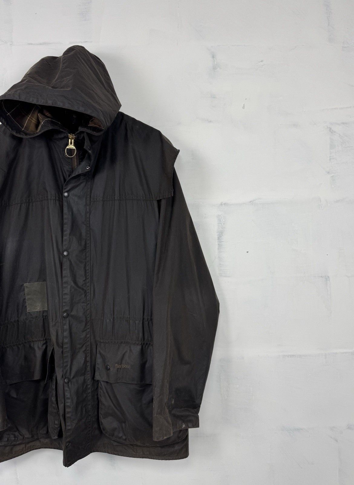 Barbour Barbour Vintage Classic Durham Wax Waxed Jacket Size C40 Size US L / EU 52-54 / 3 - 3 Thumbnail